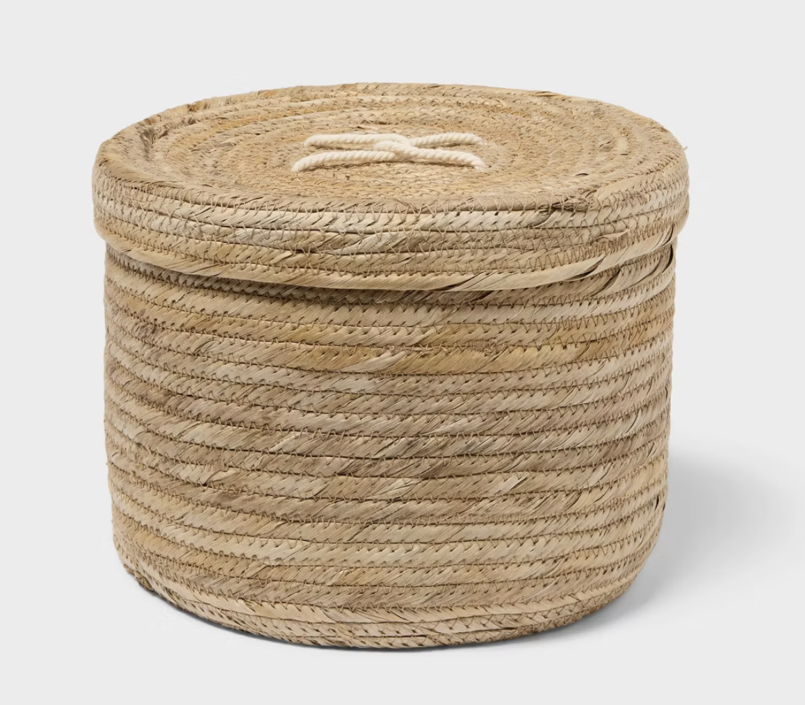 Round Twist Basket with Lid