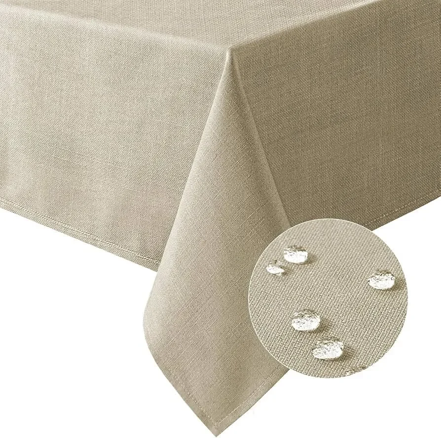 Taupe Linen Tablecloth 60"x104"