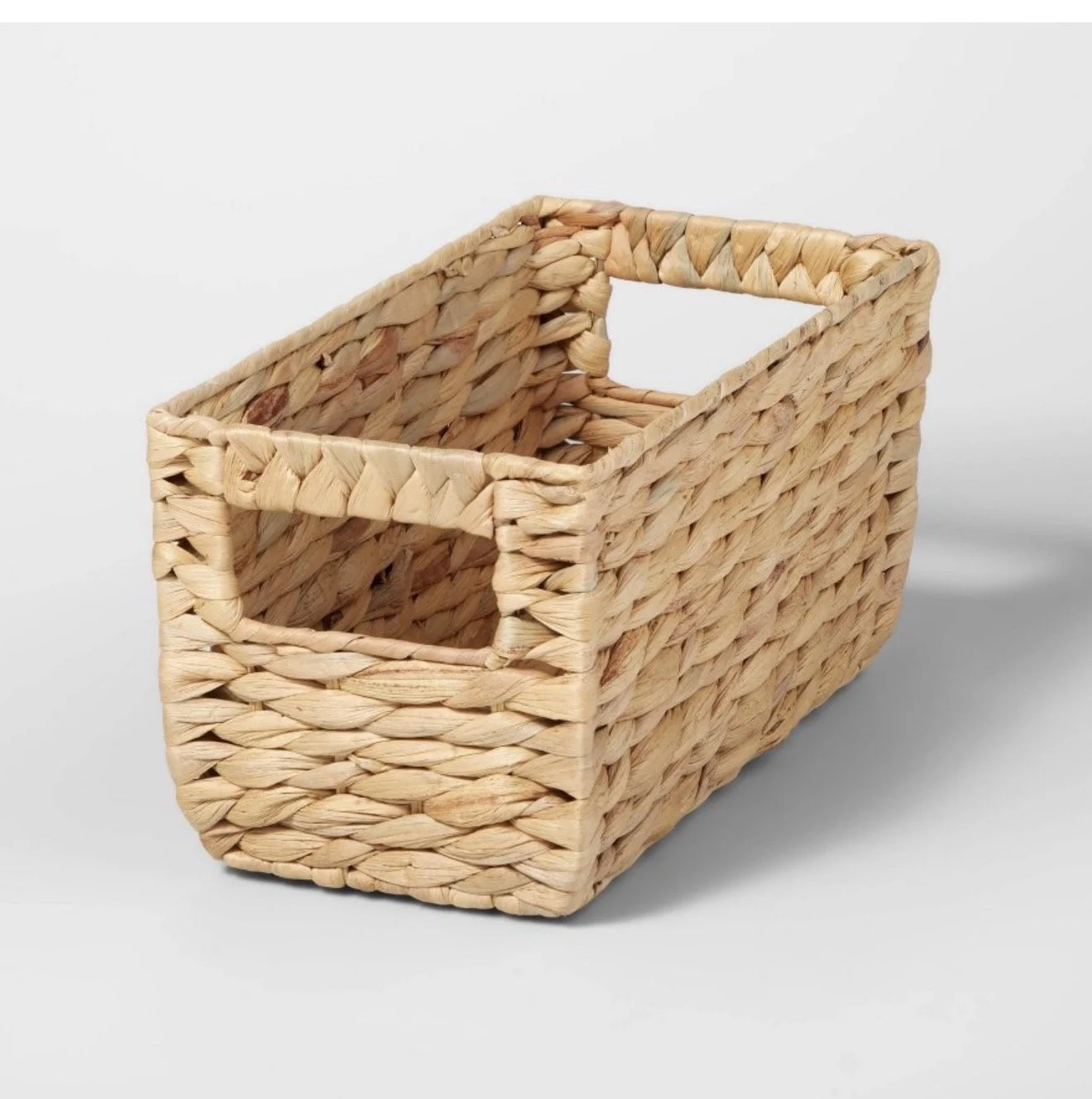 Woven Rectangular Baskets, set of 3 - 12x6x6 Inches