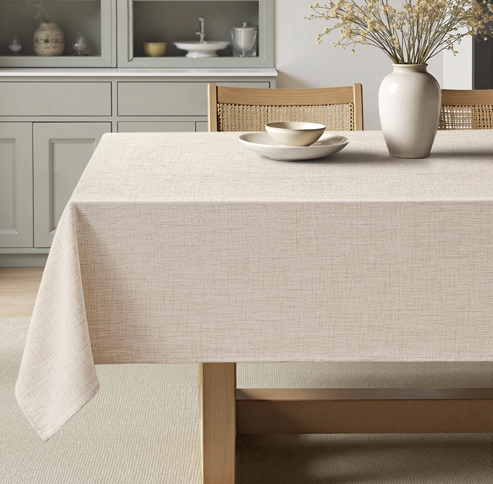 Taupe Linen Tablecloth 60"x104"