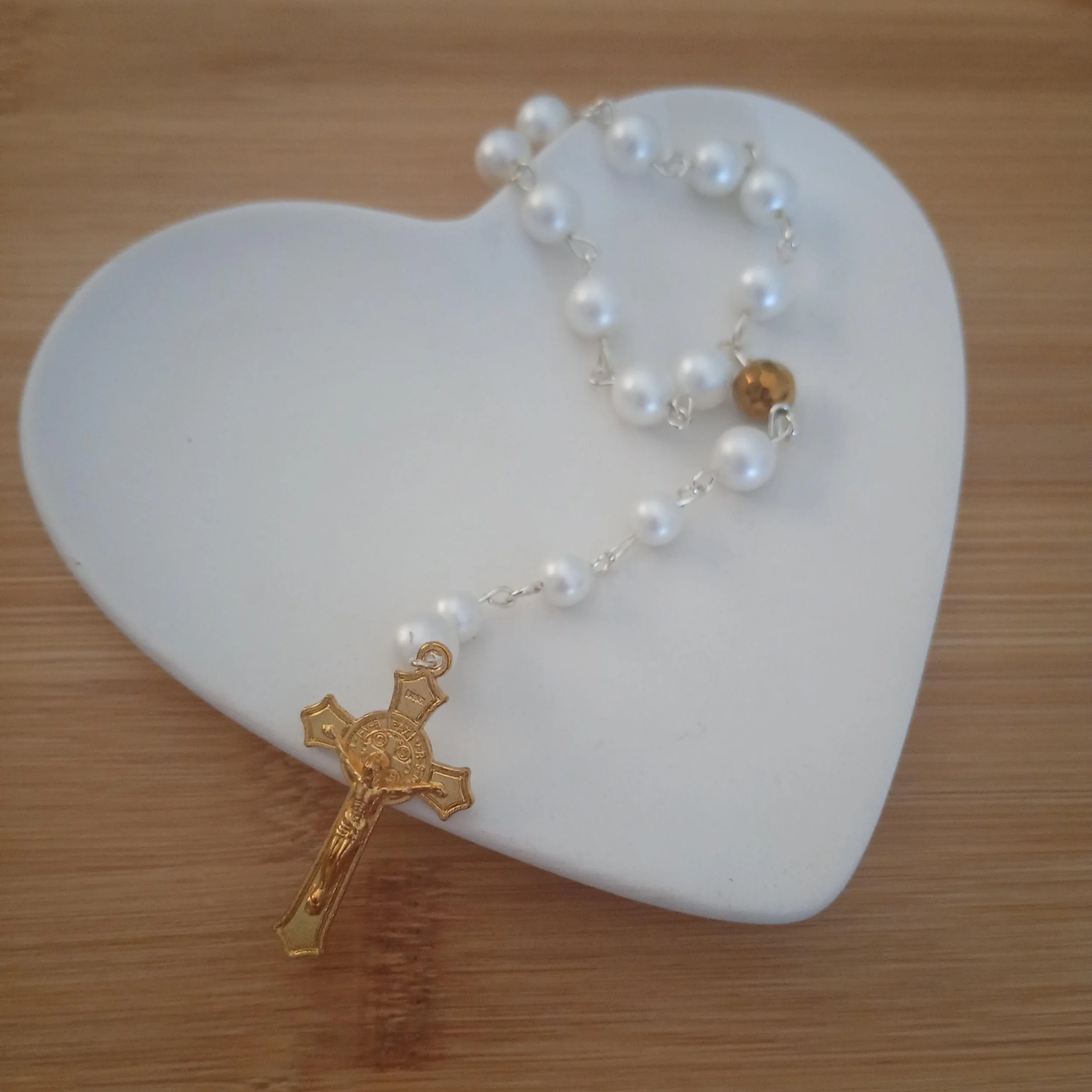 prayerful pearl (wedding or baptism gift) | handmade holy Rosary decade
