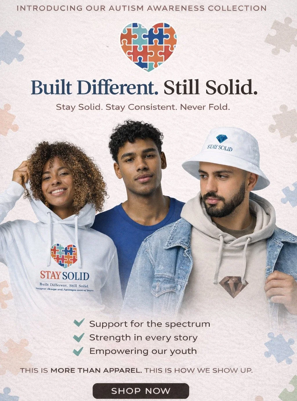 This April, we&rsquo;re not just raising awareness. We&rsquo;re standing on something. At Stay Solid, we believe every child deserves support, understanding, and the space to grow, exactly as they are.

Autism is not something to fix. It&rsquo;s some