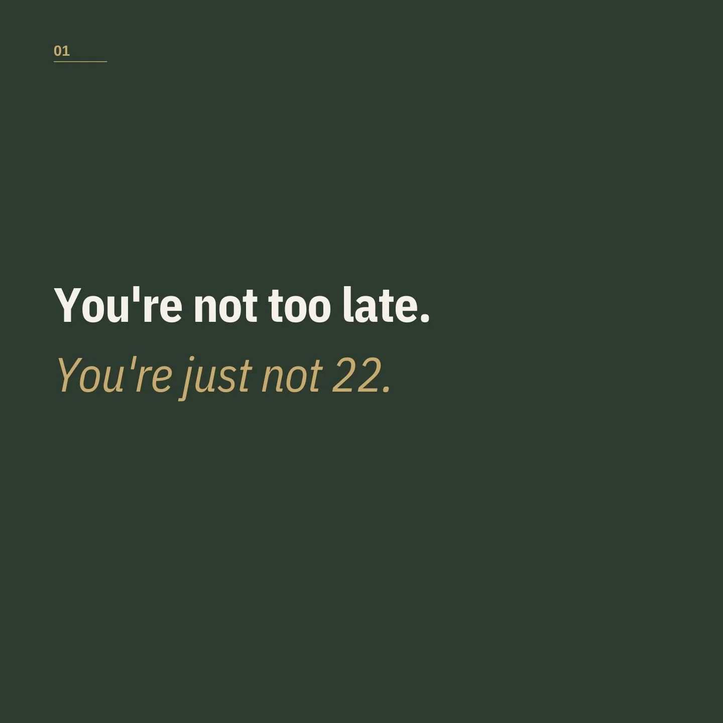 There&rsquo;s this quiet myth that if you didn&rsquo;t start at 19, you missed it.

But what if starting later isn&rsquo;t a disadvantage,
but it&rsquo;s context?

Second Act Writers.
Second Act Actors.
Second Act Artists.

We don&rsquo;t start from 
