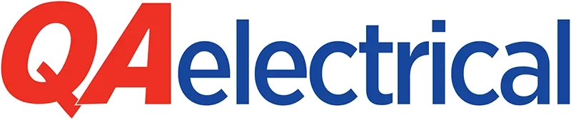 Q&A Electrical logo with red Q and white Q, and blue text 'Electrical'