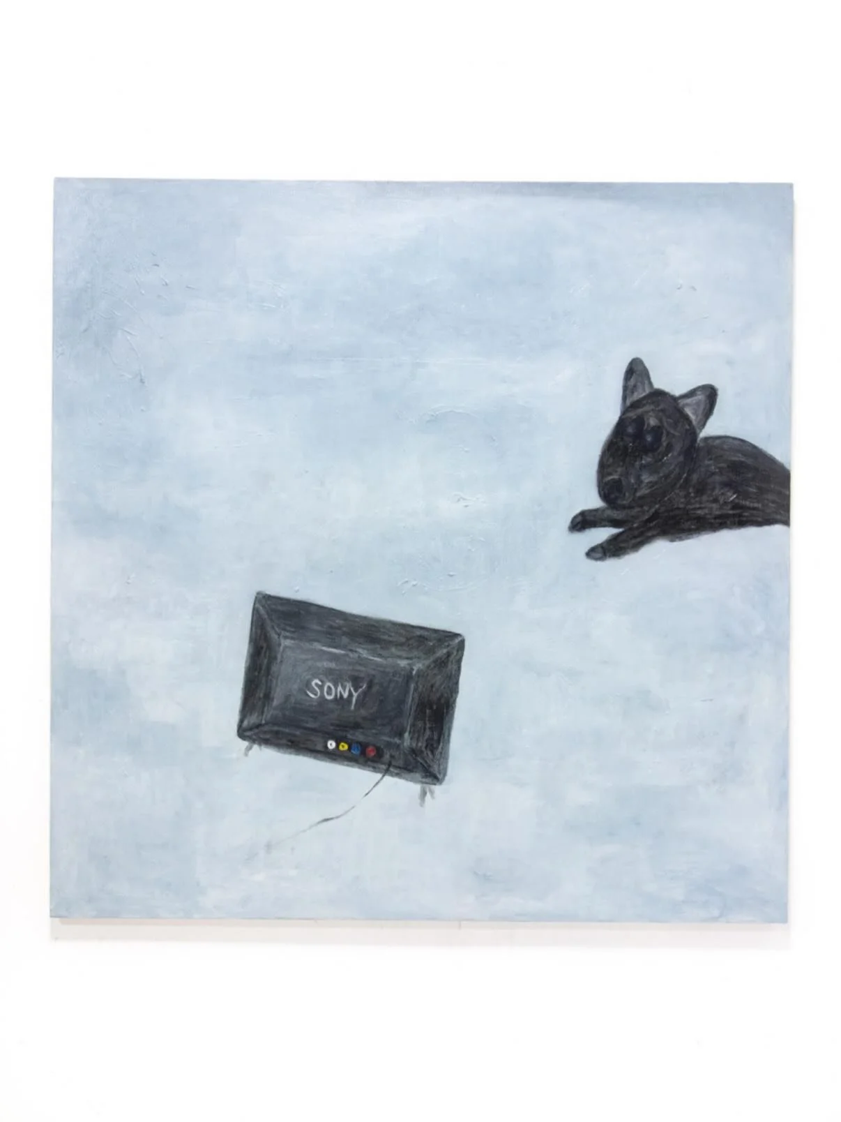 Tv with a dog , 2025
Oil on canvas
46 x 46 in. (117 x 117 cm)