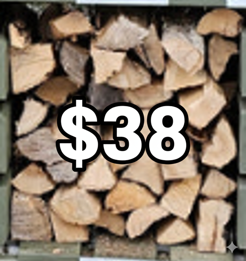 LARGE BIN of Premium Campfire Wood