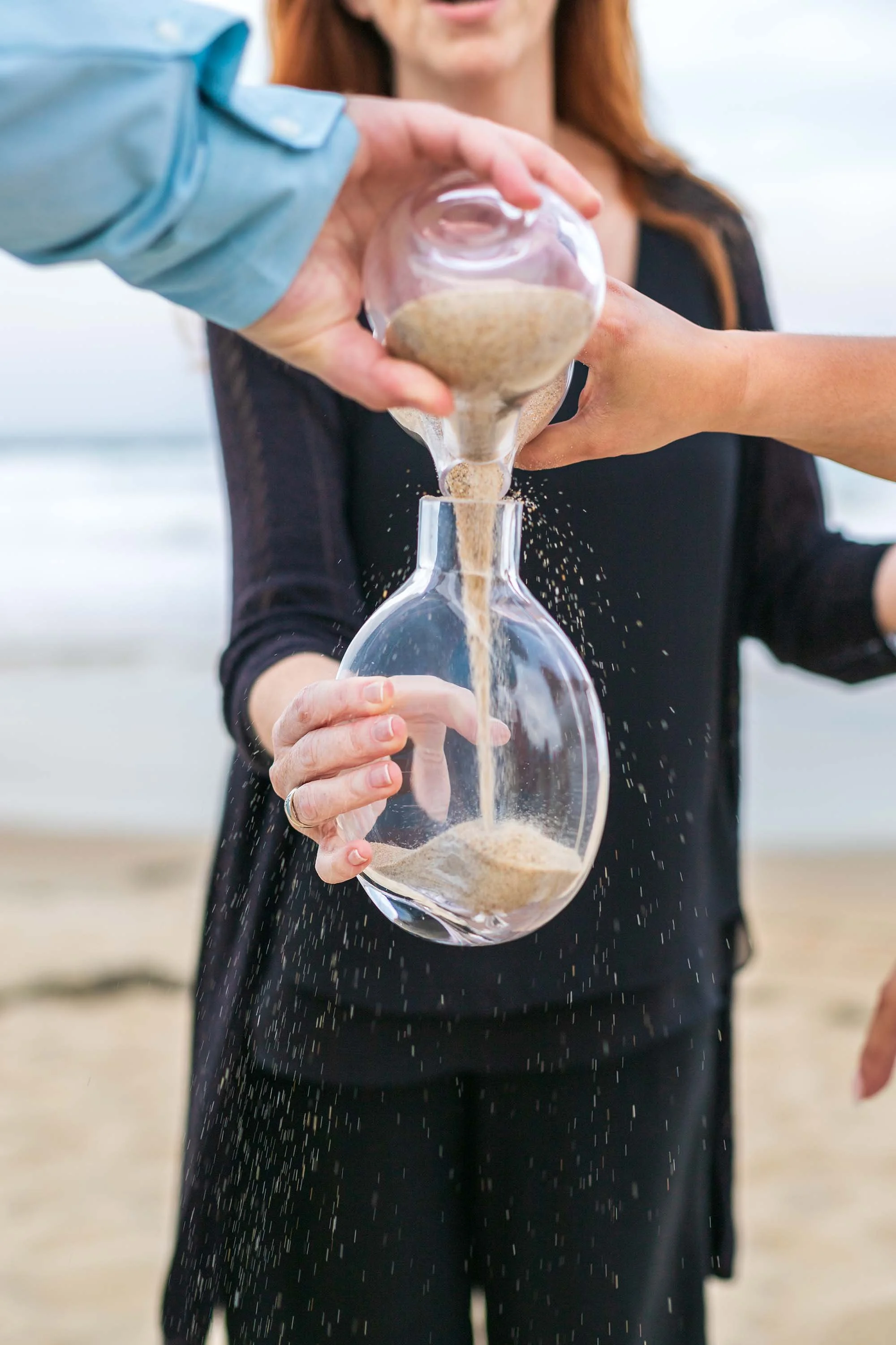 Outer Banks wedding sand ceremony.