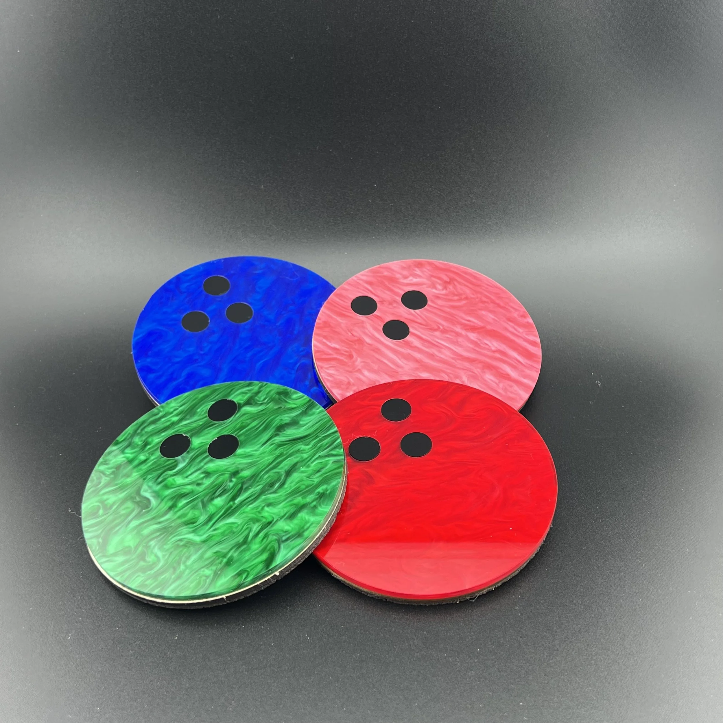 Bowling Ball Coasters Set