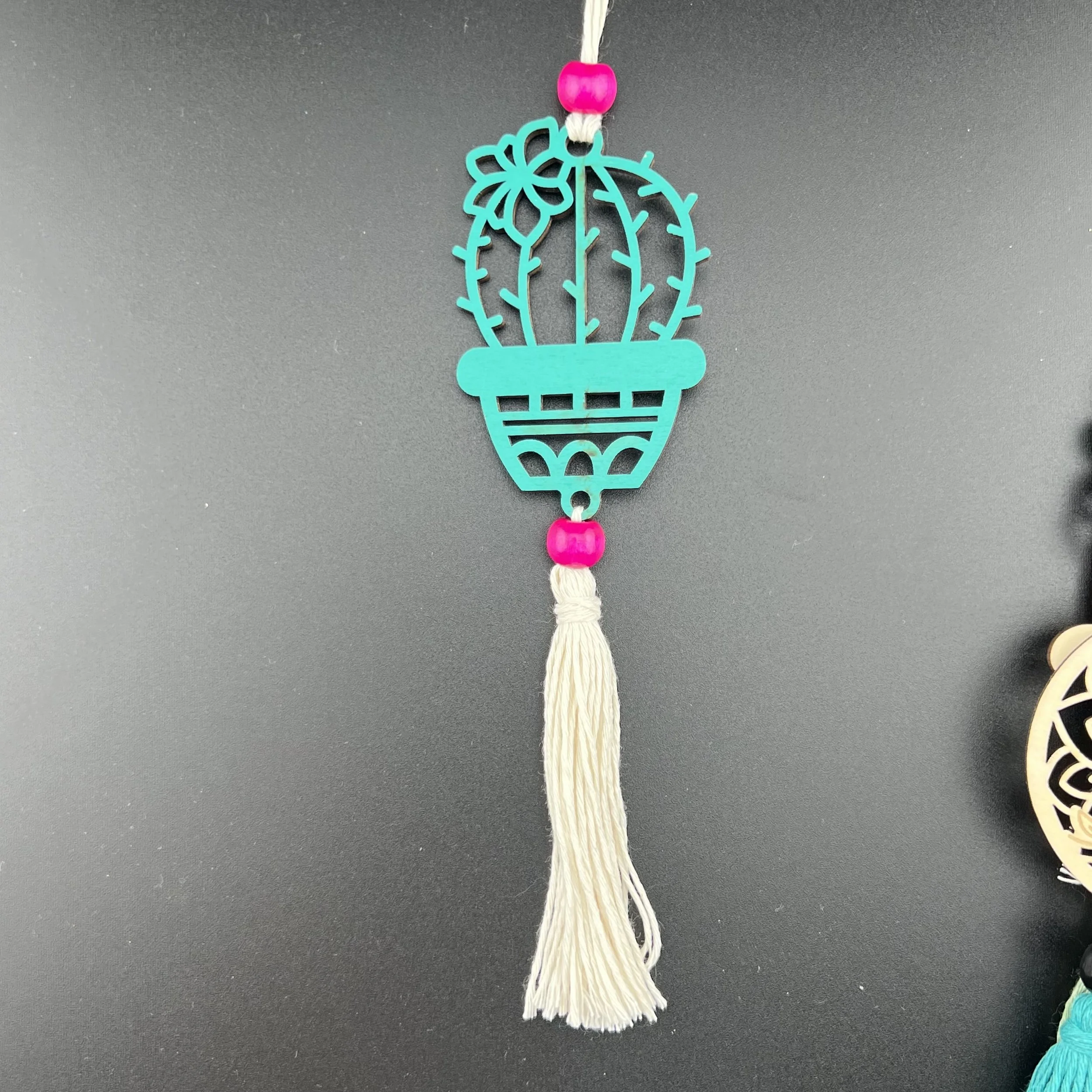 Car Charm - Succulent (round)
