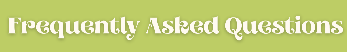Text that says "Frequently Asked Questions" on a light green background.
