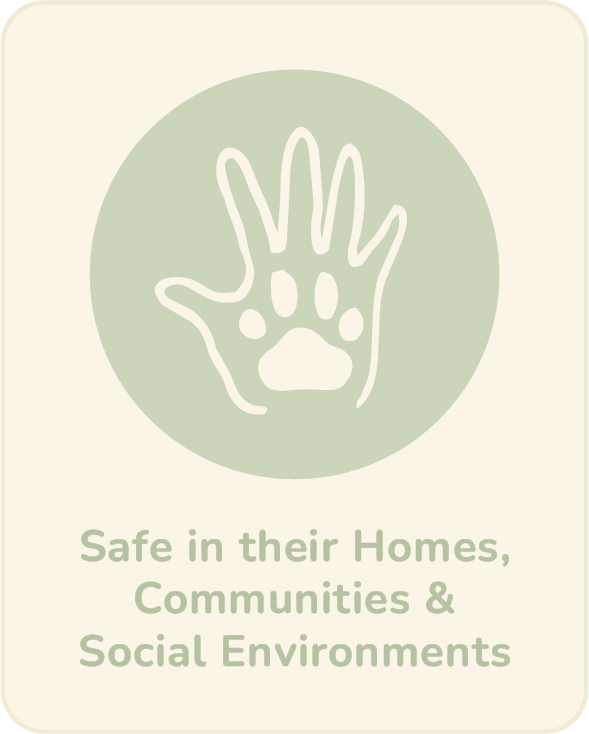 Safe in their homes, communities and social environments