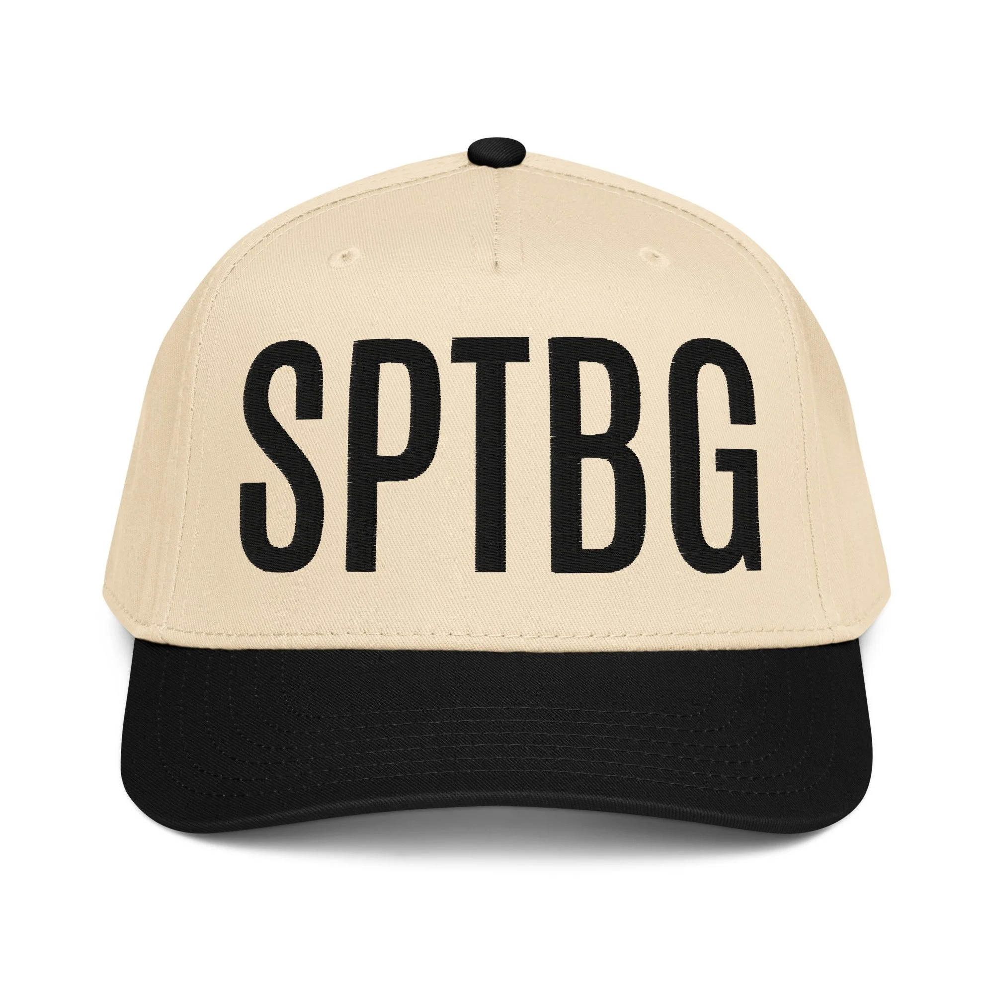 BLACK/TAN SPTBG EMBROIDERED BALLCAP