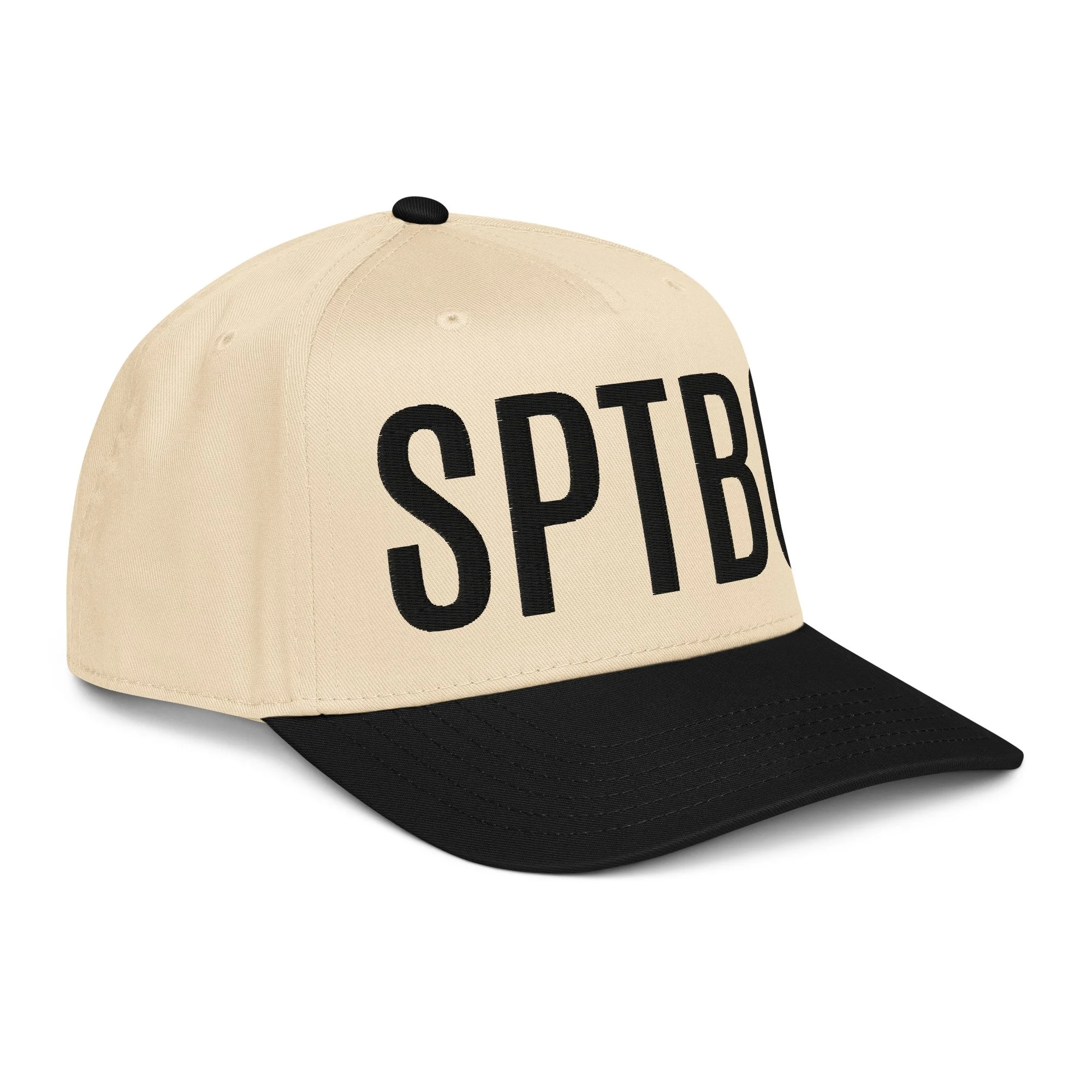 BLACK/TAN SPTBG EMBROIDERED BALLCAP