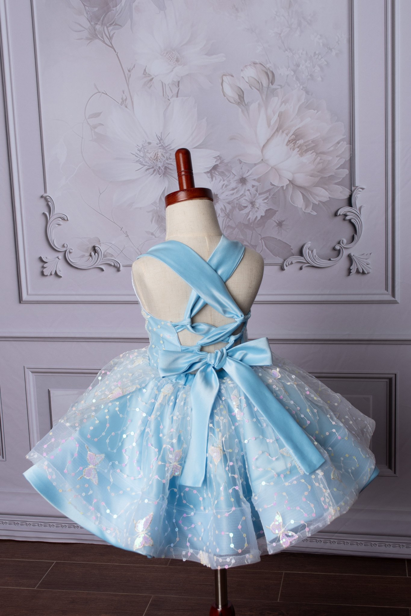 YellowCanaryBoutique_kneelength_thickstraps_blue_butterflies_2.jpg