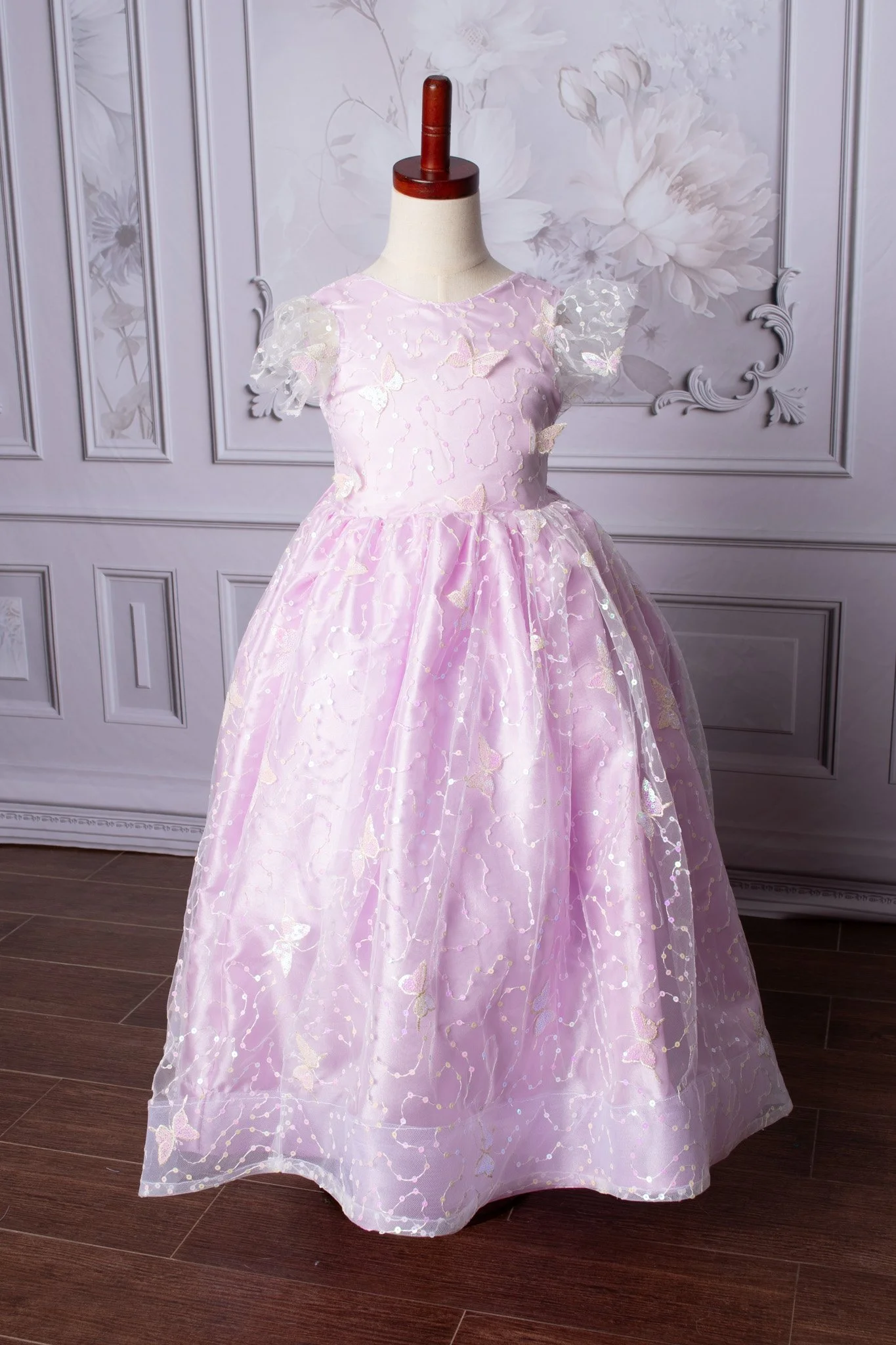 Clara Gown- Pink butterflies