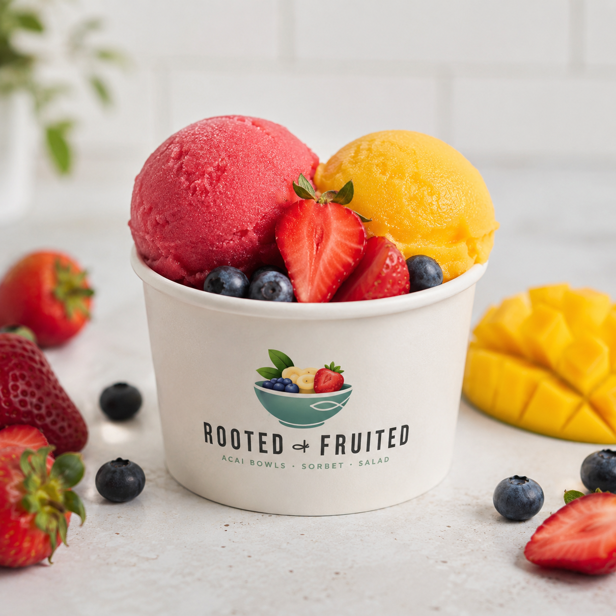 Rooted & Fruited sorbet