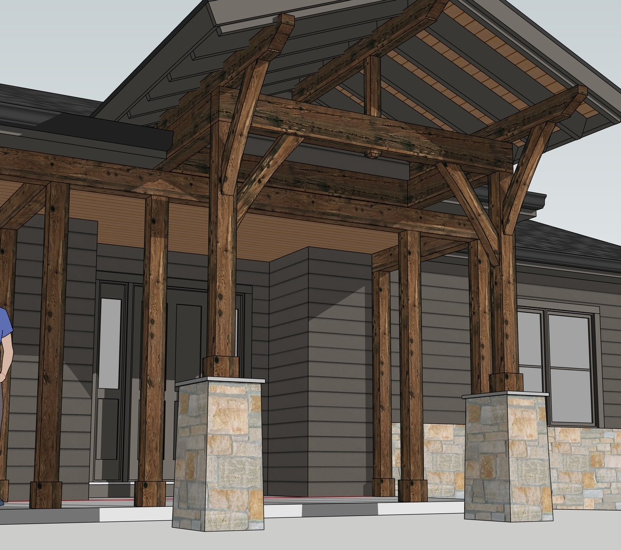 Front Porch Addition (1/2); Horseshoe, NC