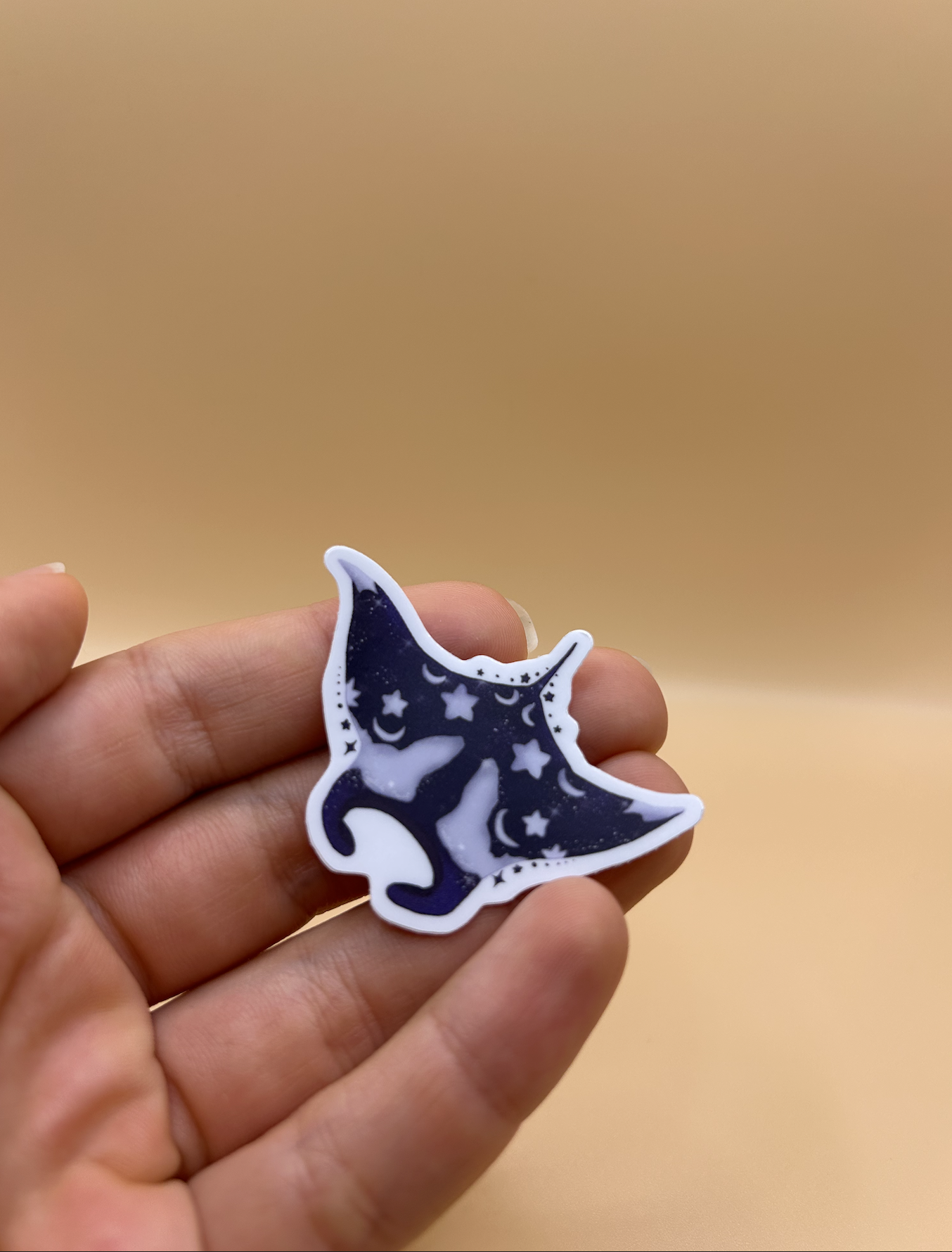 Starry Manta Ray Sticker - Designed on Maui for Marine Conservation