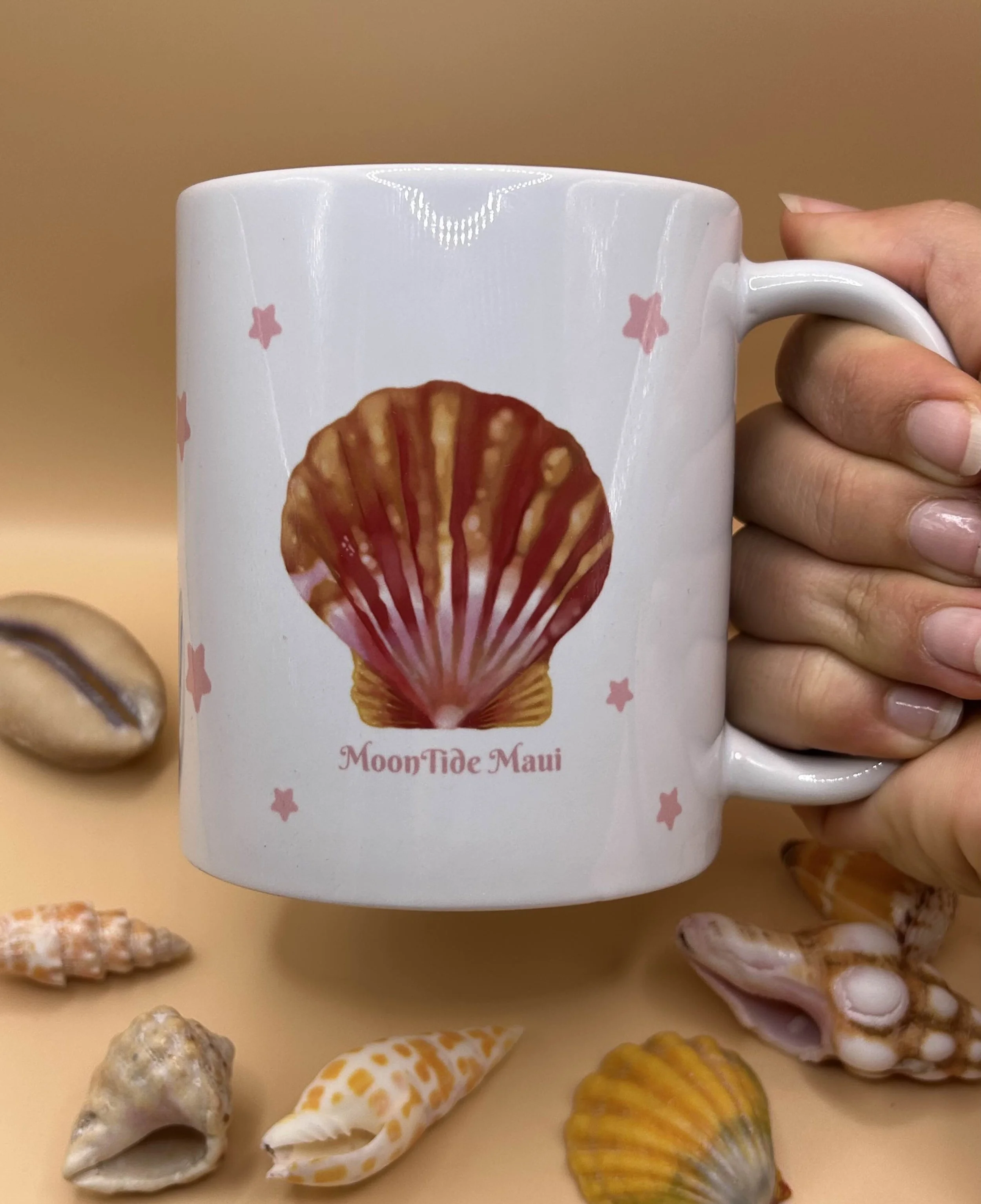 Sunrise Shell Mug - Rare Hawaii Shell - Designed on Maui