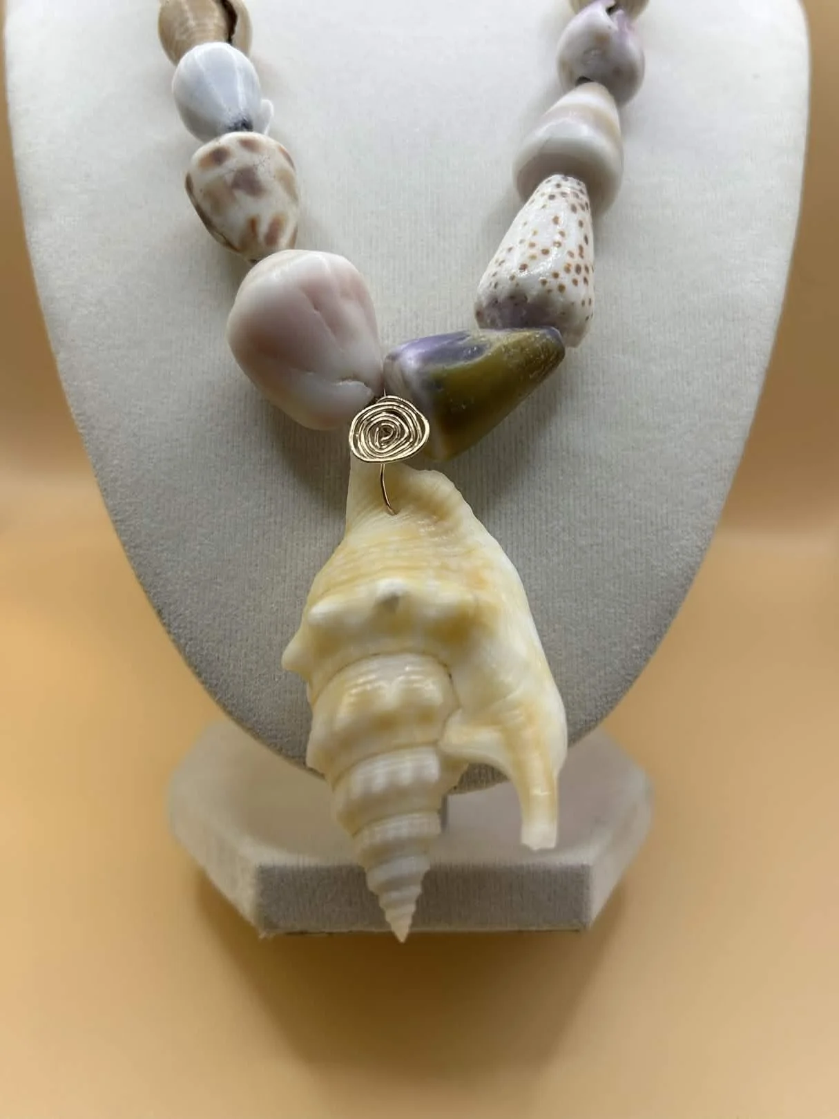 RARE Hawaiian Stromb Necklace - 14k Gold Filled Cone Shell Chain