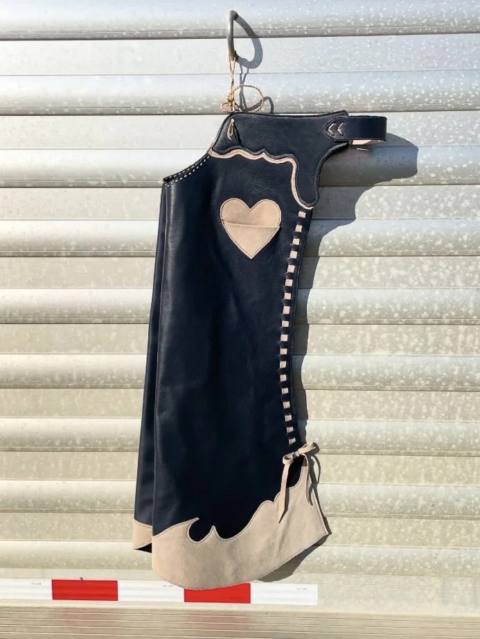 Navy and Beige Chaps