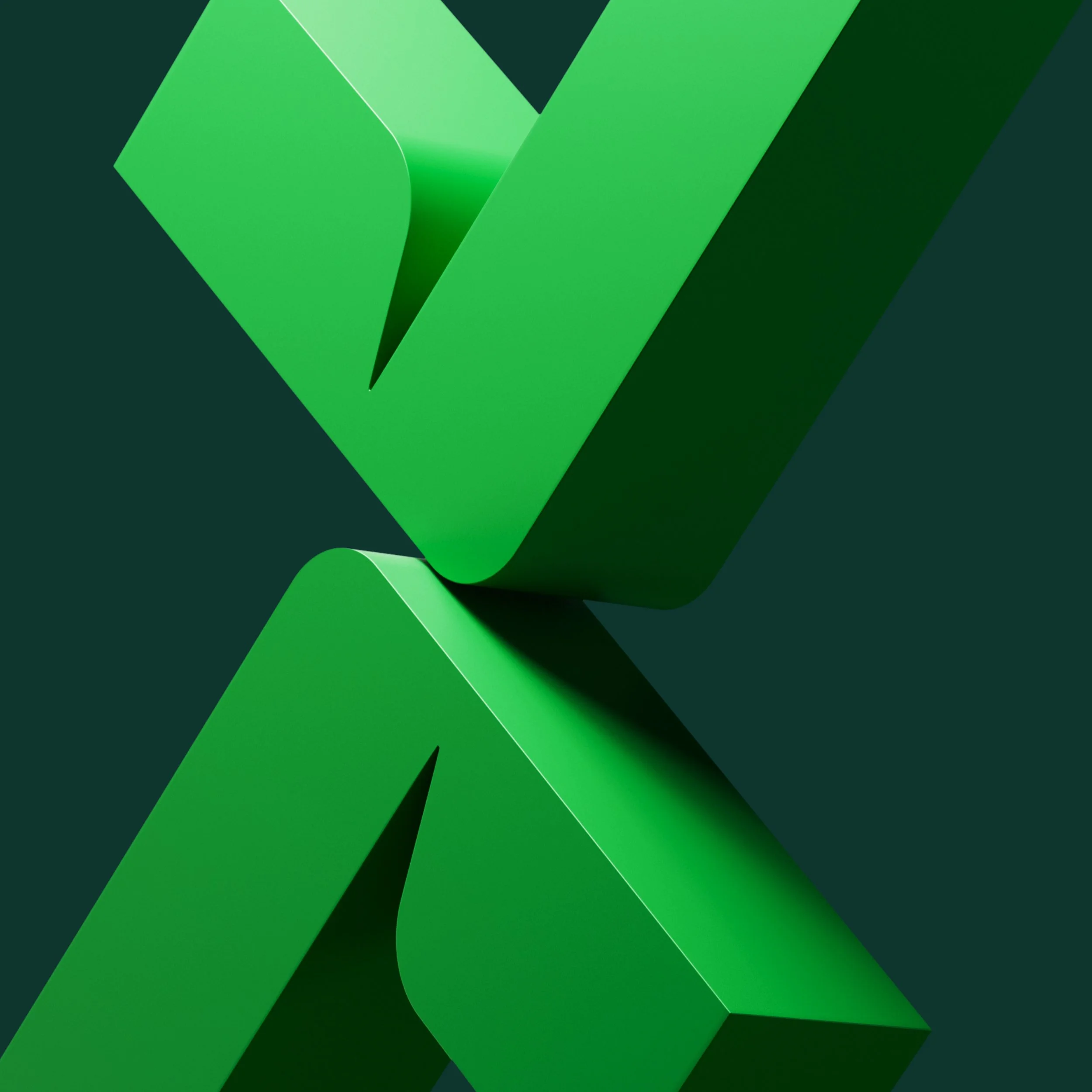 Super Green Tick 3D Graphic