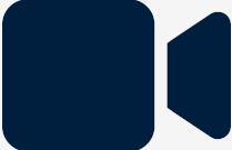 Icon of a video camera in dark blue