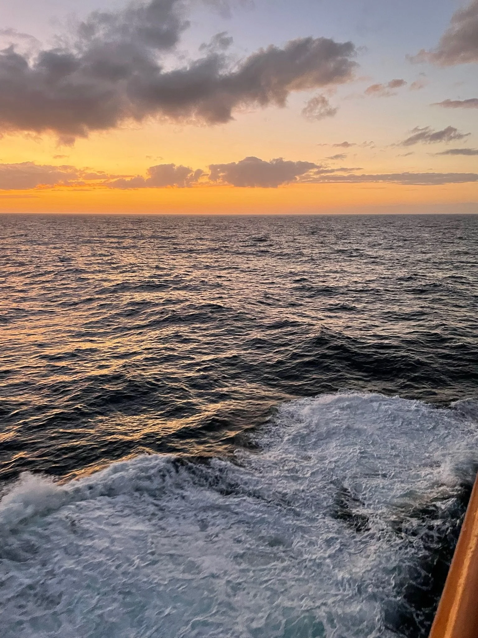 View of the Atlantic Ocean from Ponant's explorer ship le Dumont-d'Urville