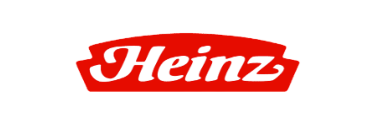 Heinz logo in red and white.
