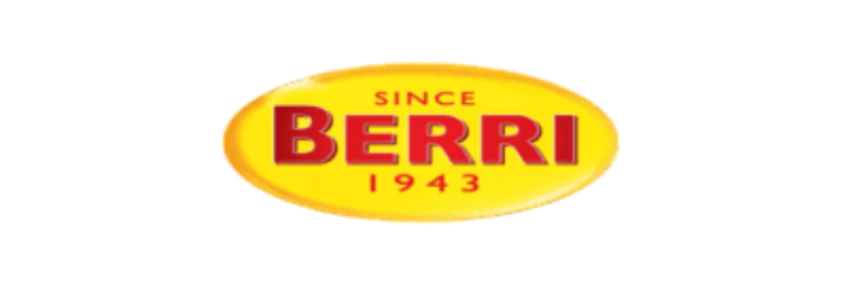 Logo of Berri with yellow background, red text, and the words 'Since 1943'