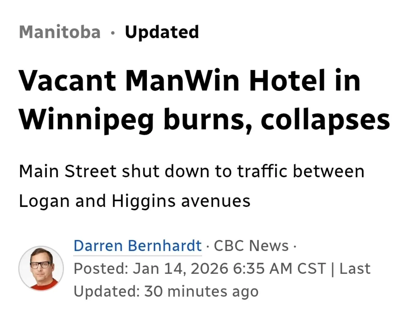 We woke up to the news of another building on Main Street burning down, this time the Manwin. We need to do something about fire safety in our community! #Winnipeg #firesafety