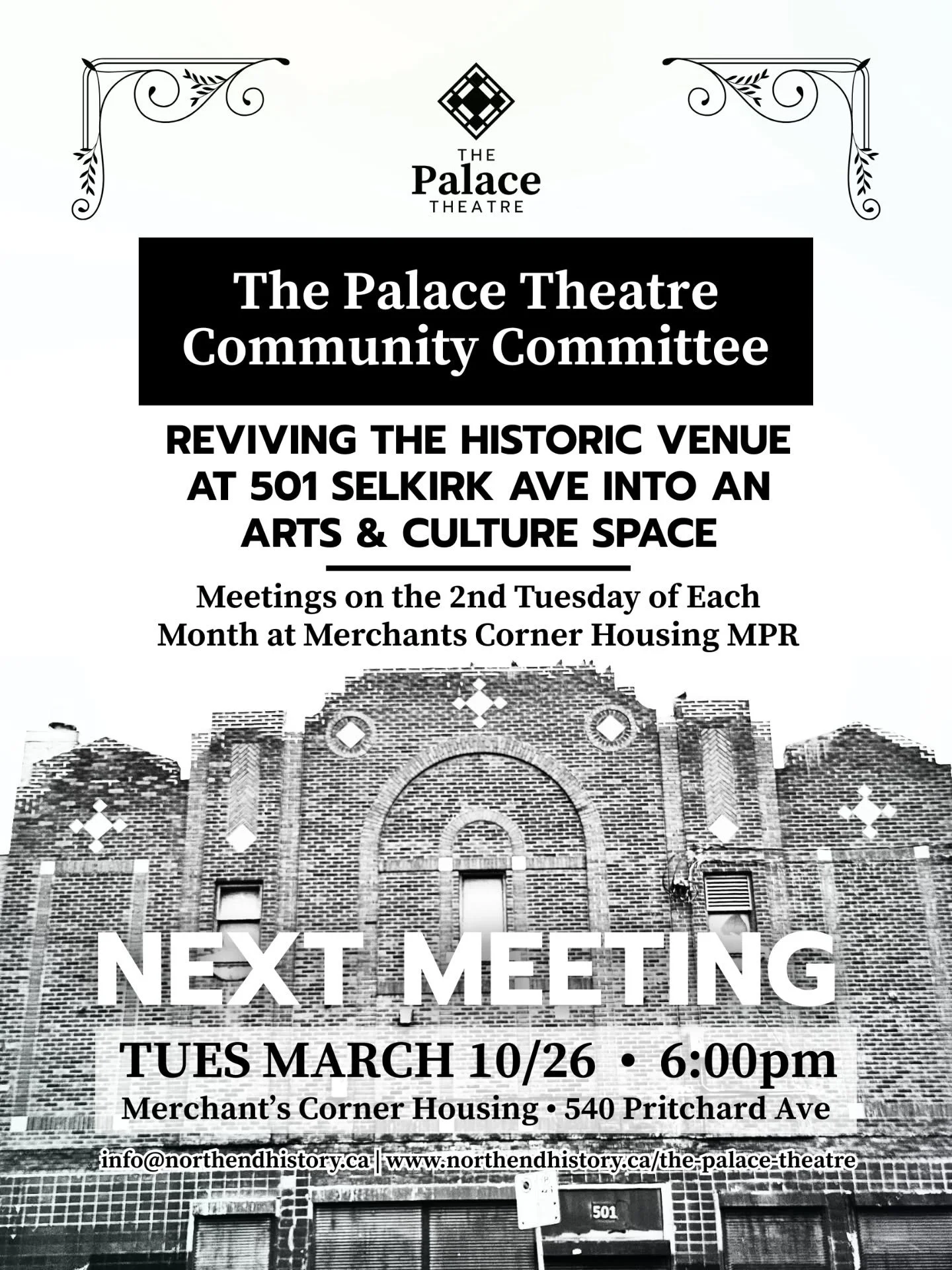 Join us on March 10 to discuss the Updated Memorandum of Understanding with SPCW, report back from fundraising committee and state of legal entity incorporation. The Palace Theatre Community Committee is working to revive the hiatoric venue, The Pala