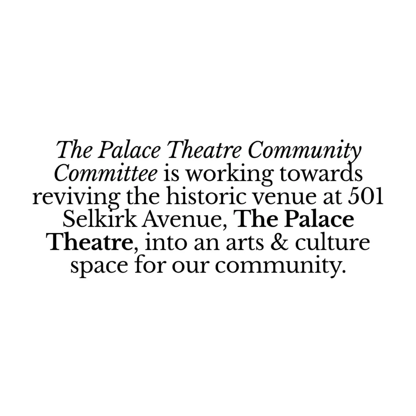 The Palace Theatre Community Committee is working towards reviving the historic venue at 501 Selkirk Avenue, The Palace Theatre, into an arts &amp; culture space for our community. @northendhistory @spcw1919 #Winnipeg #history