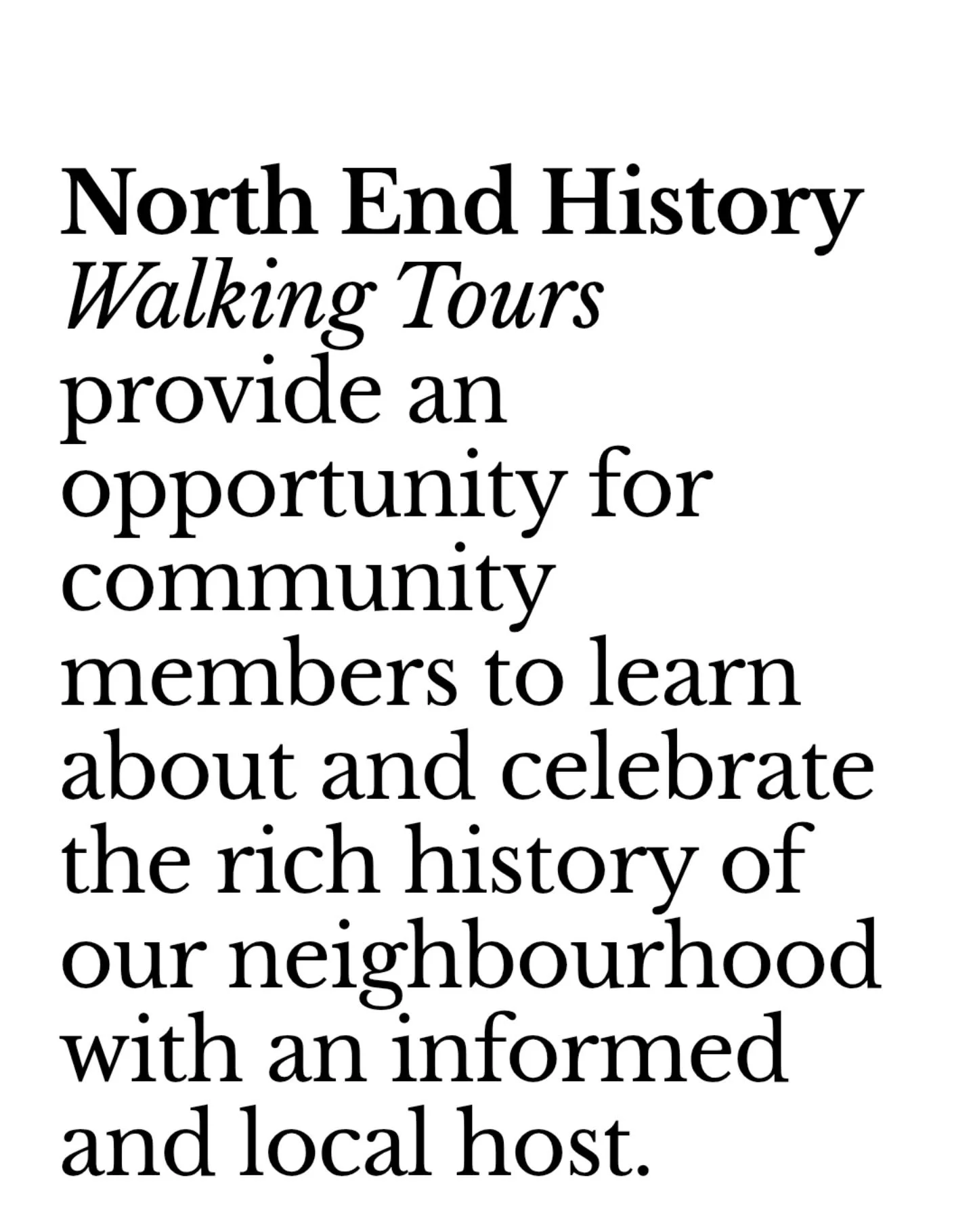With spring right around the corner we can't wait to get outside again so we can explore and celebrate the rich history of our community! If you would like to learn more about the 3 tours we have developed so far or request a custom tour of your own,