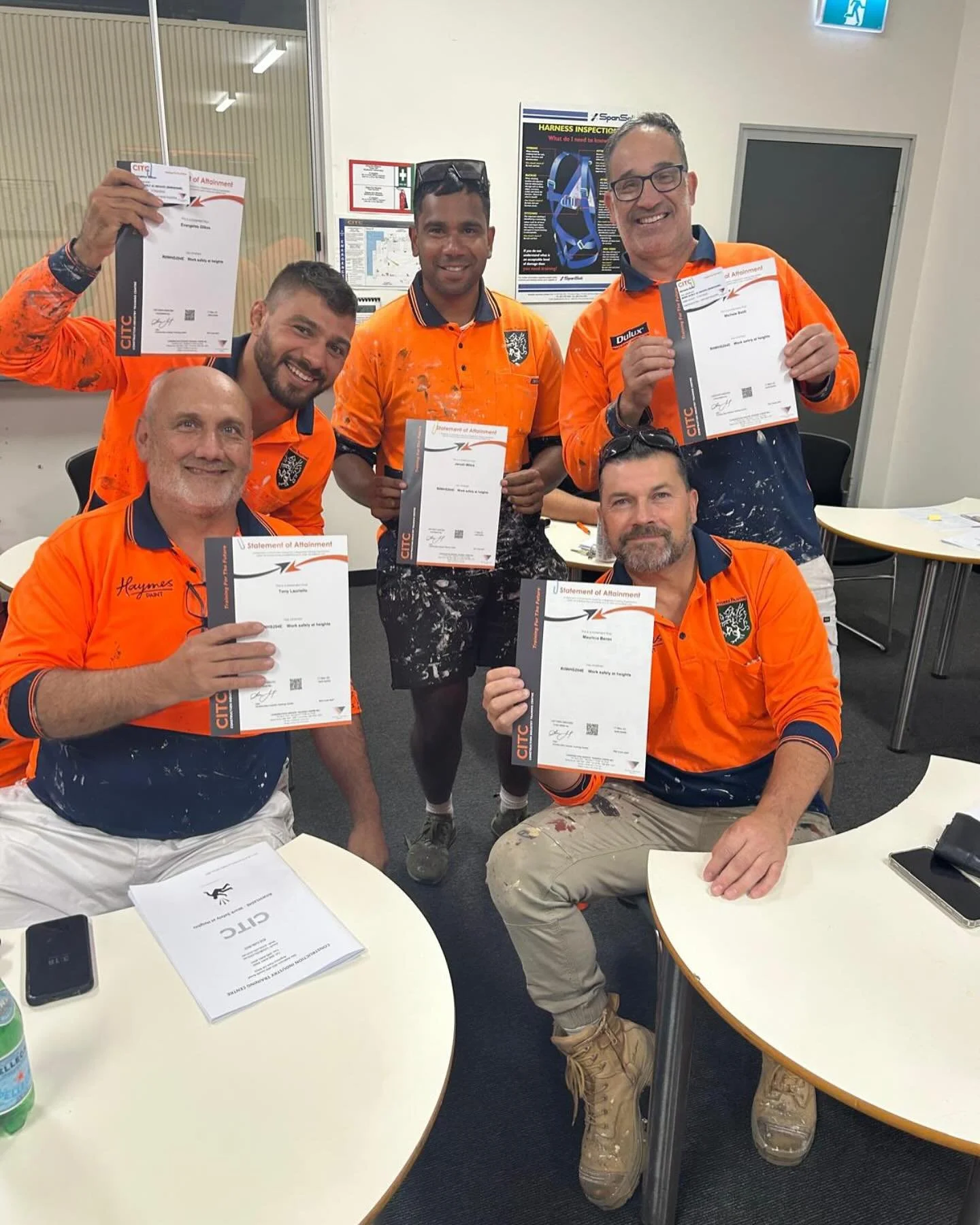 🏗️ Safety First at Snyders Painting! 🎉

Big congratulations to some of our team members for successfully completing their Working at Heights training! 🏅 This means 100% of our staff are now fully trained and certified to work safely at heights, re