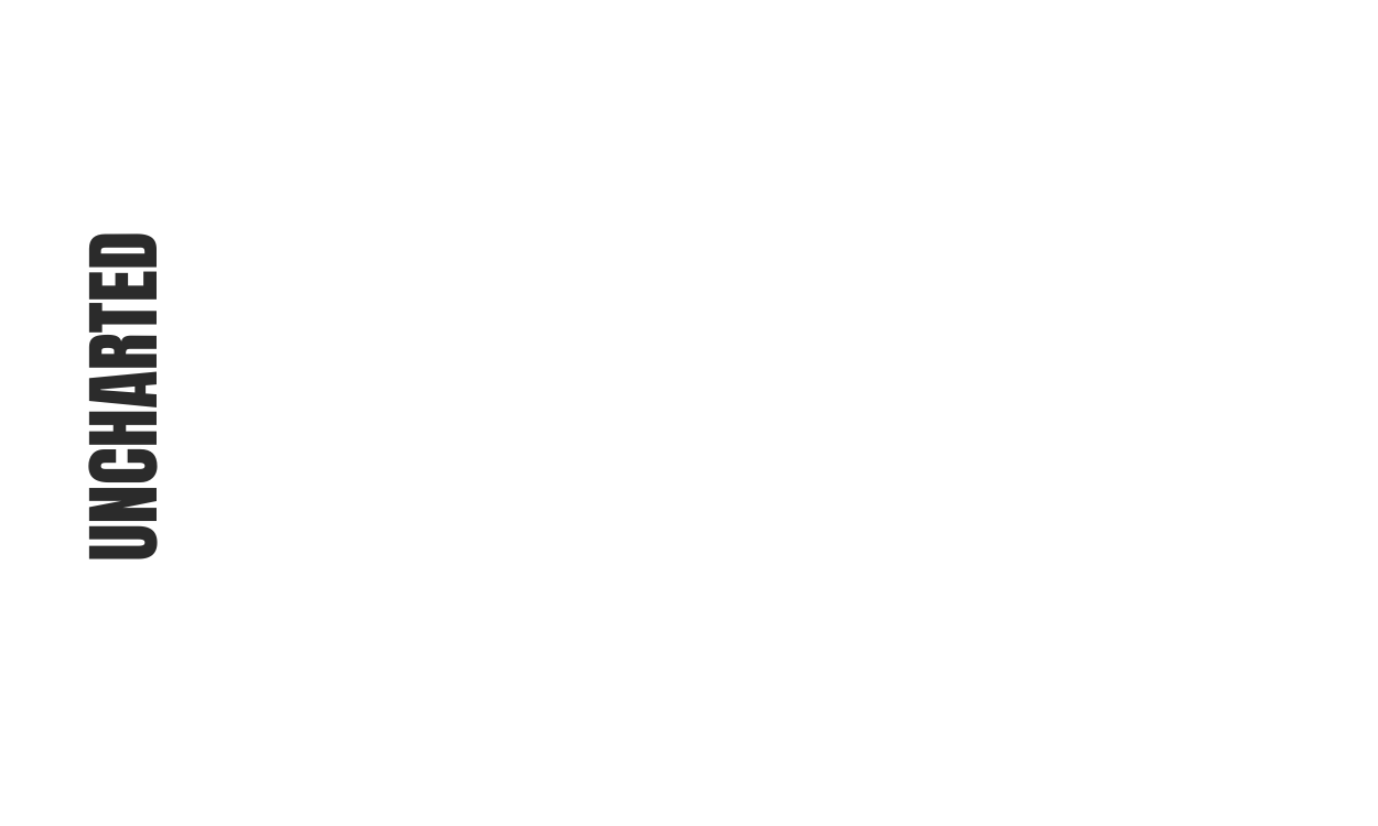 Bold text reading "Uncharted Nature" on a black background.