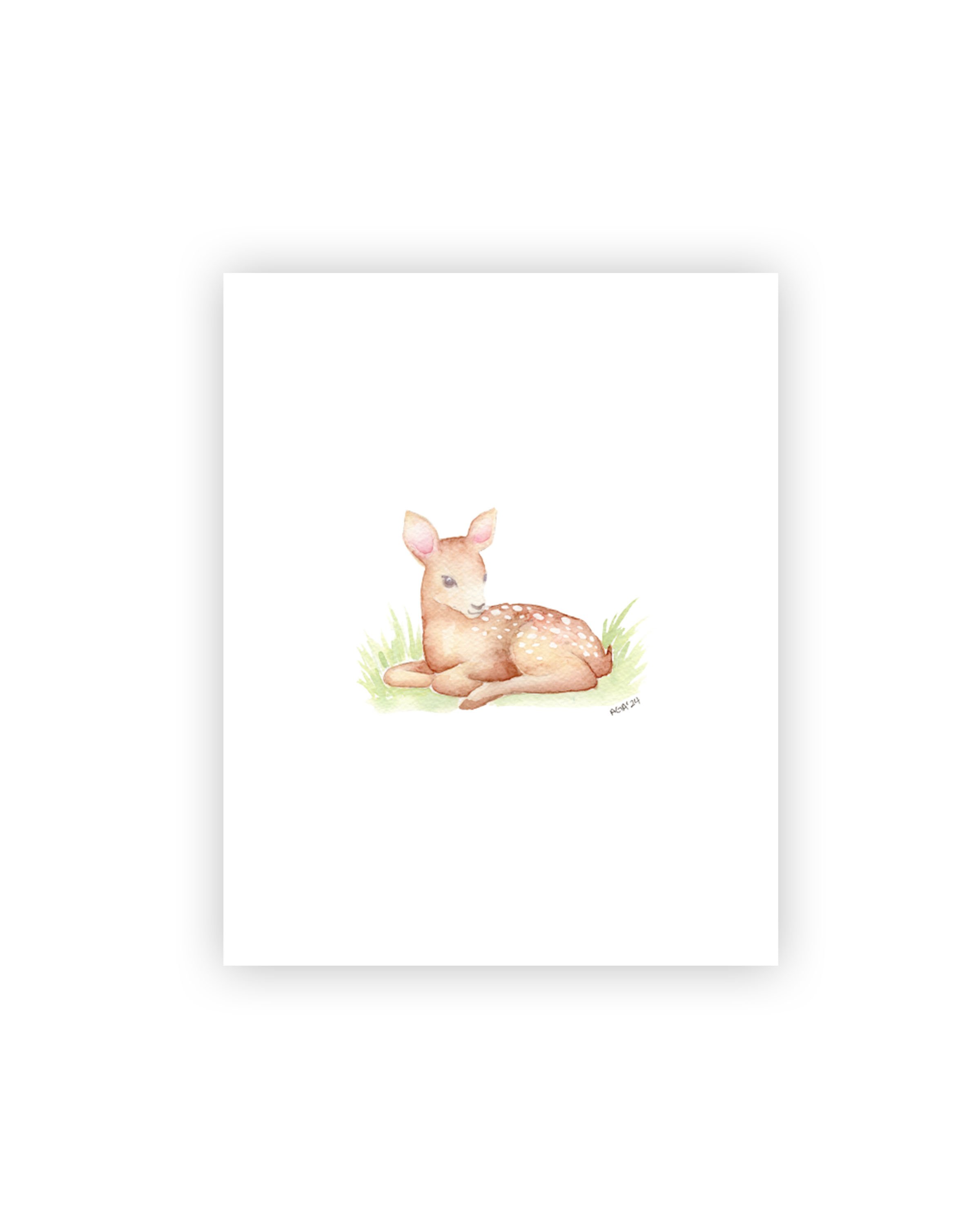 Baby Deer Nursery Print
