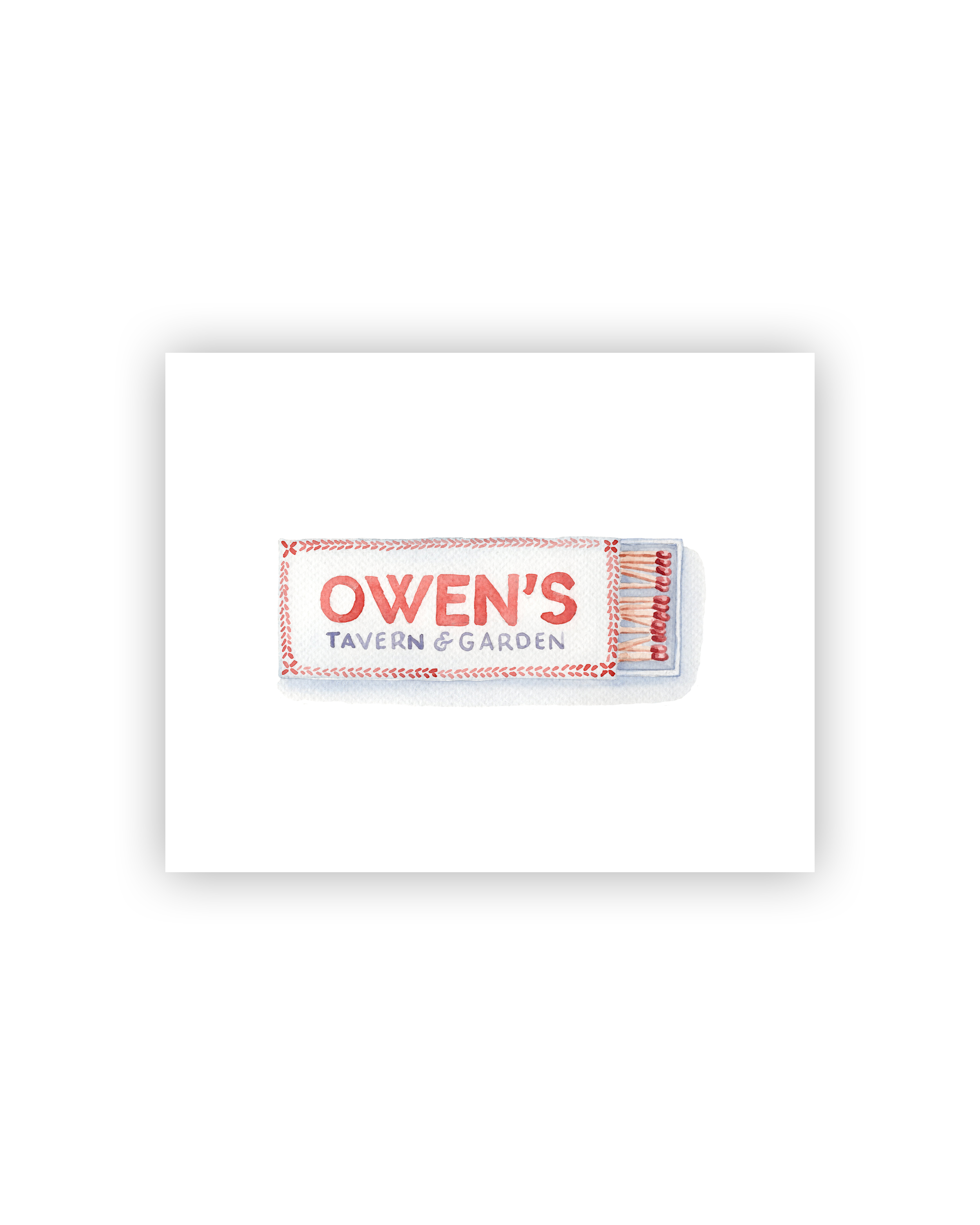 Owen's Tavern & Garden Matchbox