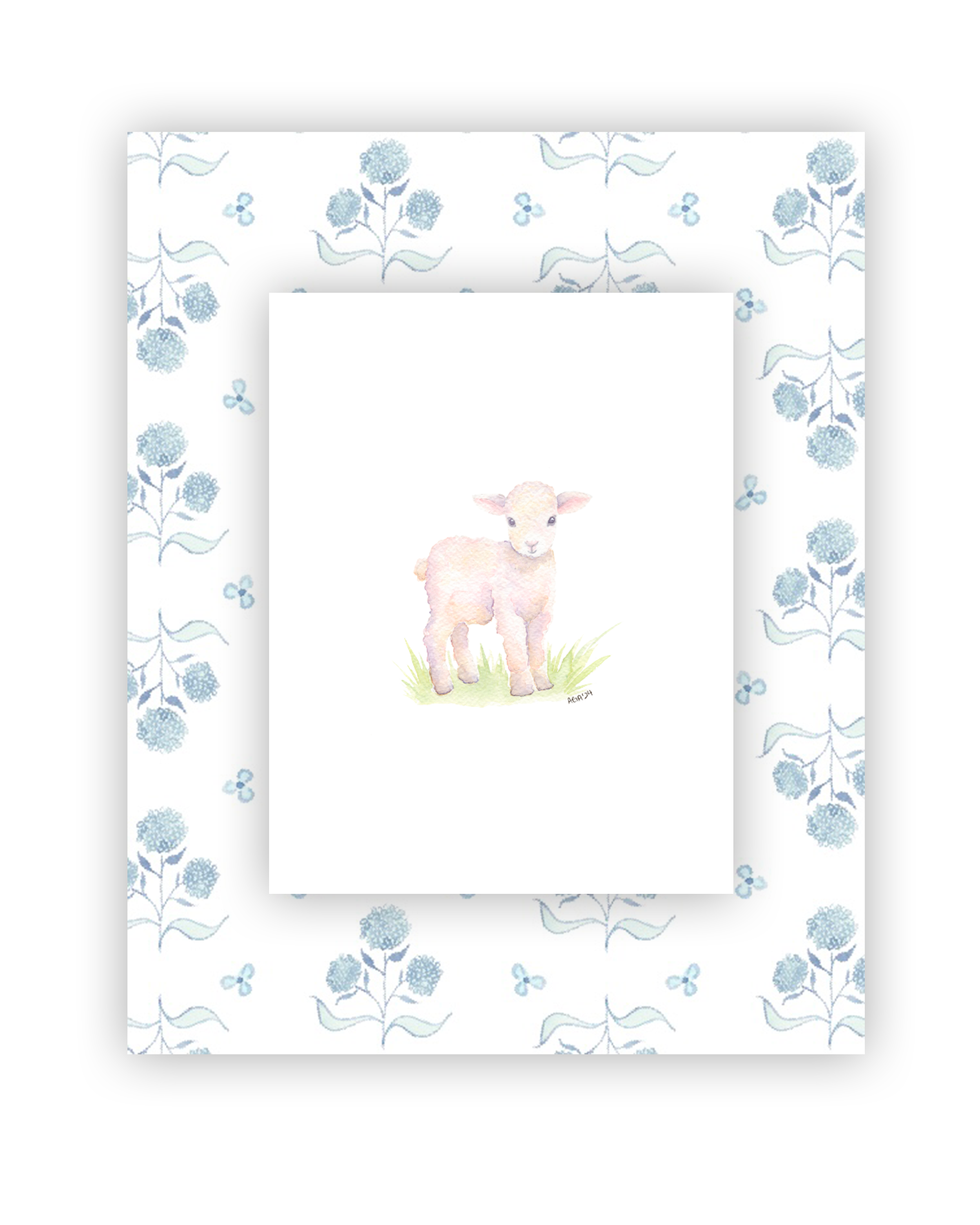 Blue Floral Large - Baby Animal 2.png