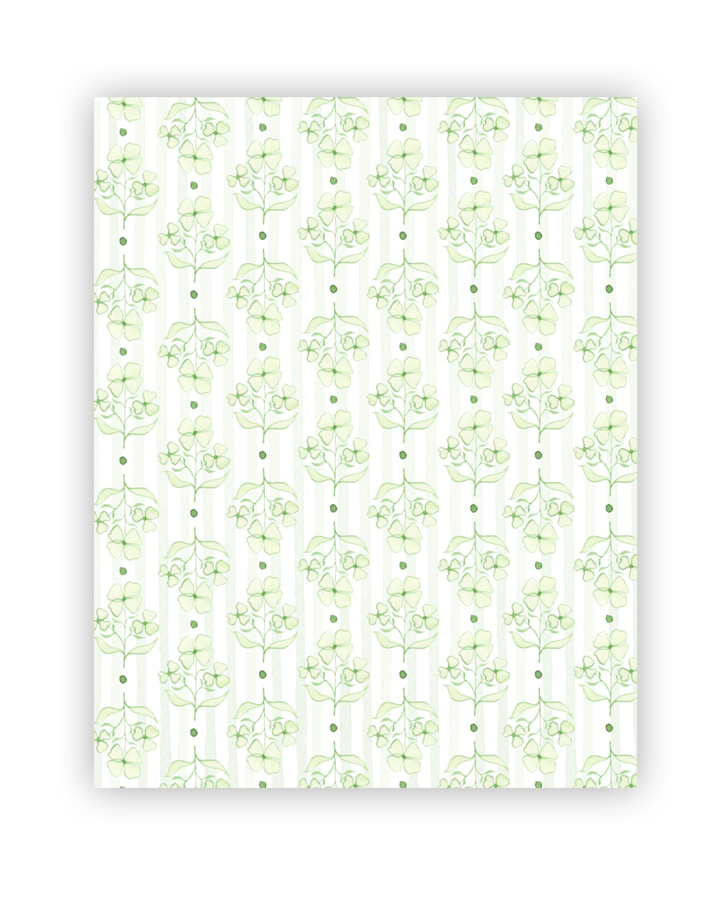Green Floral Watercolor Backdrop