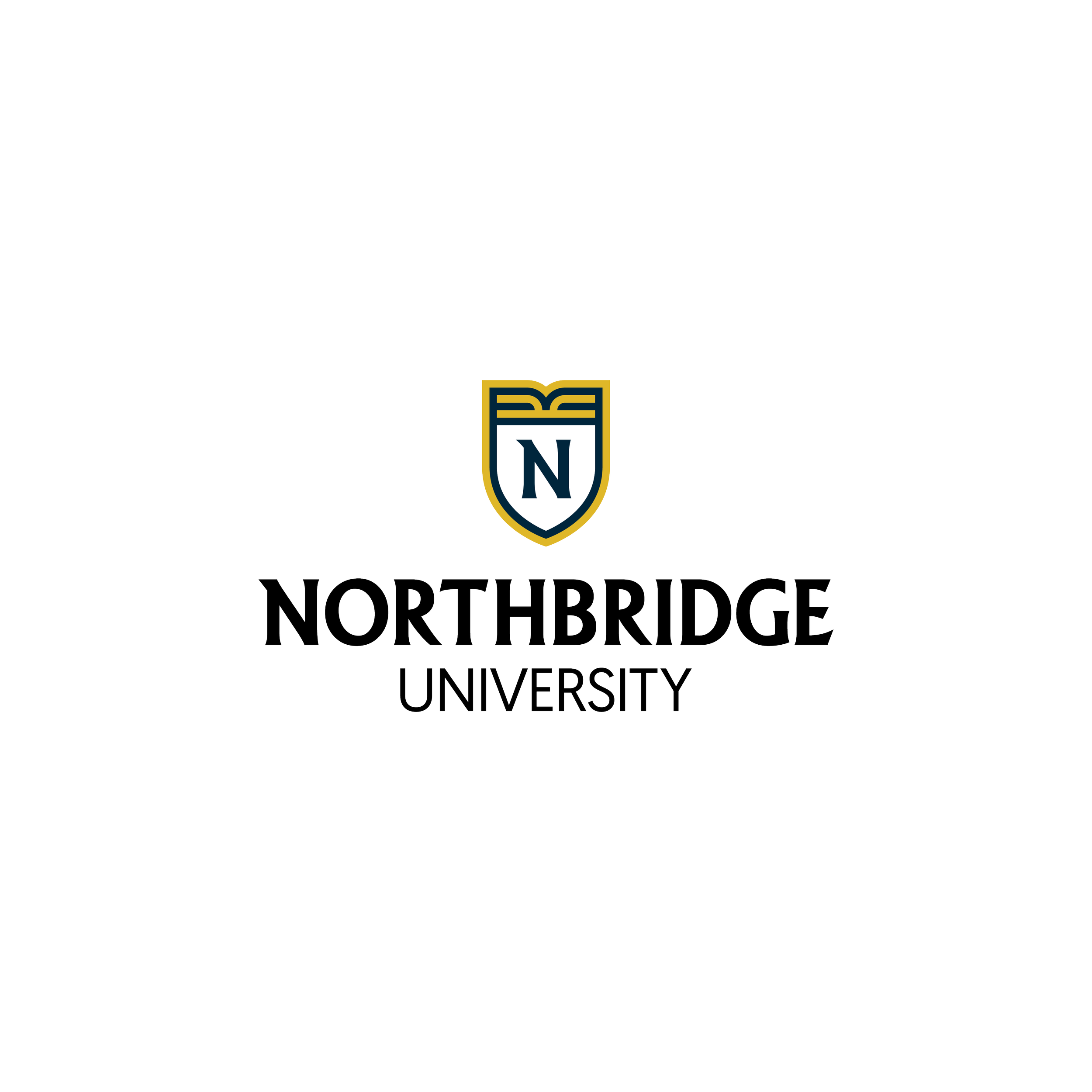 Northbridge University logo with a crest featuring a book and the letter N.