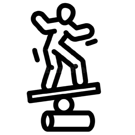 Geometric drawing of an outline square with sections divided by vertical, horizontal, and circle lines.
