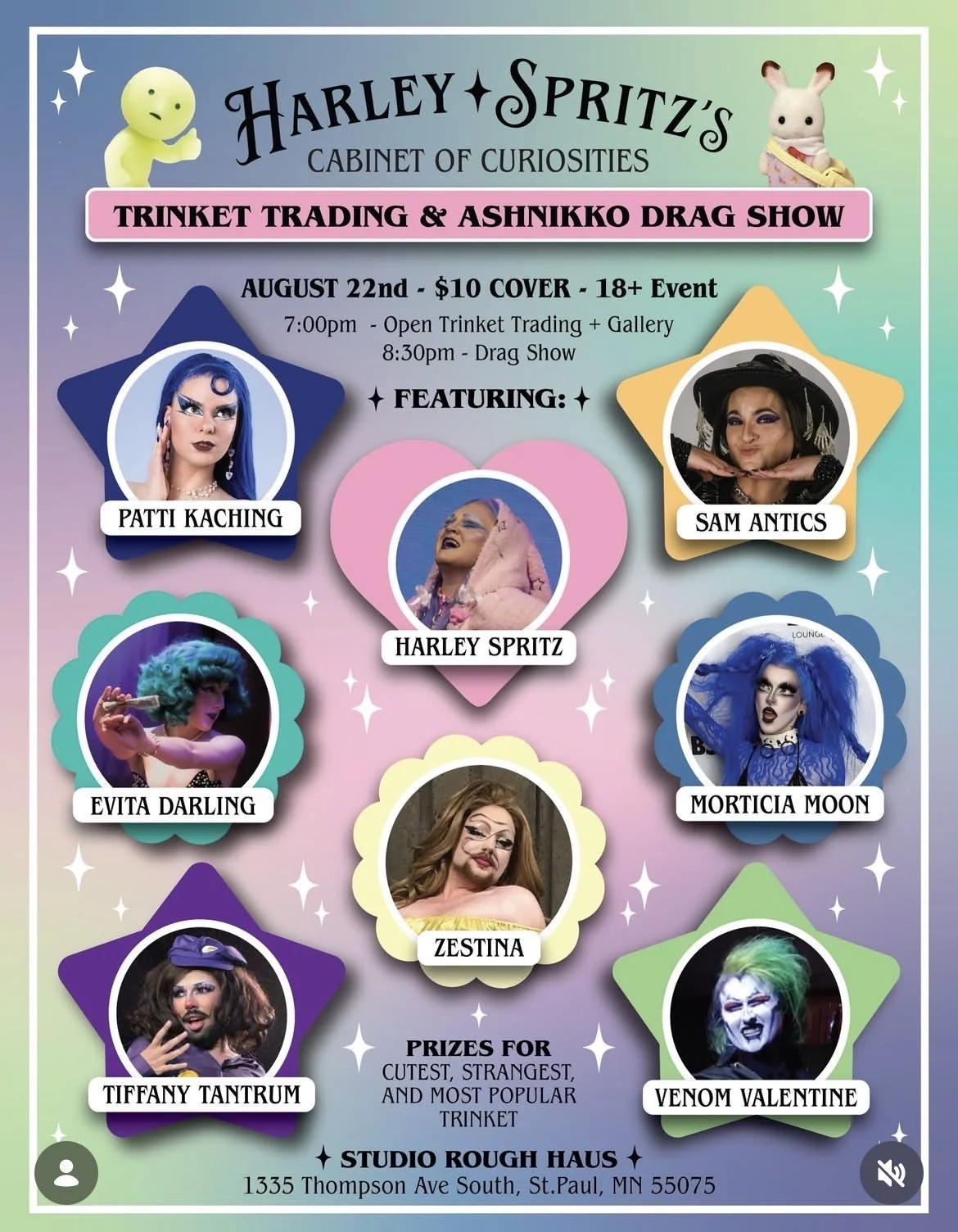 Harley Spritz's Cabinet of Curiosities: Trinket Trading and Drag Show