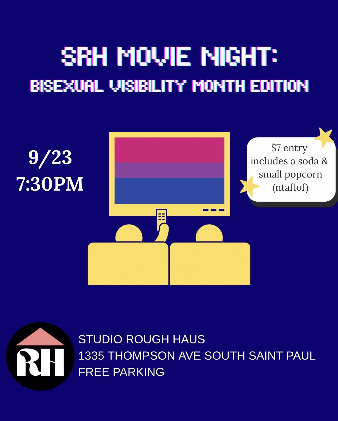 SRH Movie Night: Bisexual Visibility Month Edition