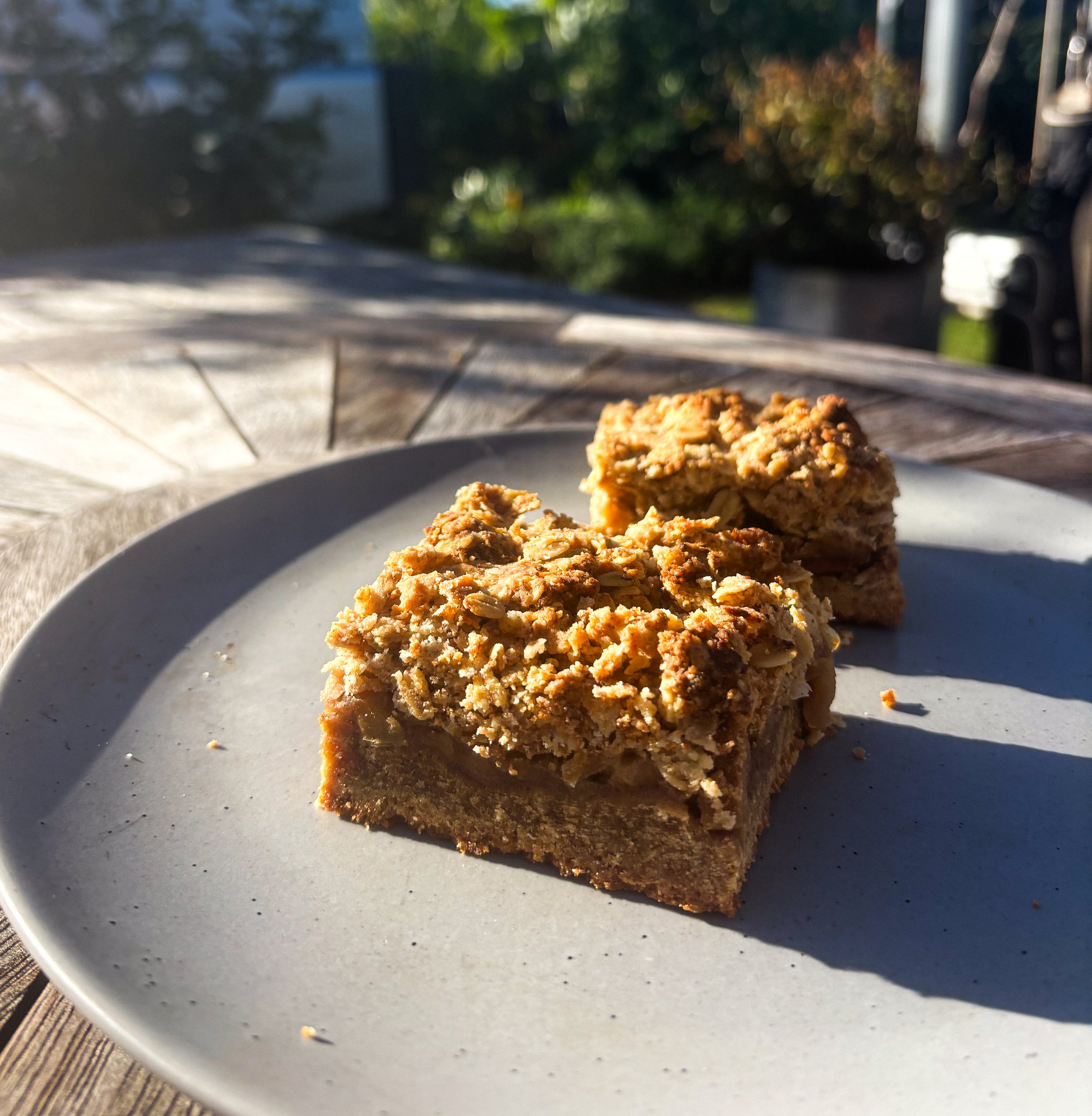 Gut-Loving Apple Crumble Slice