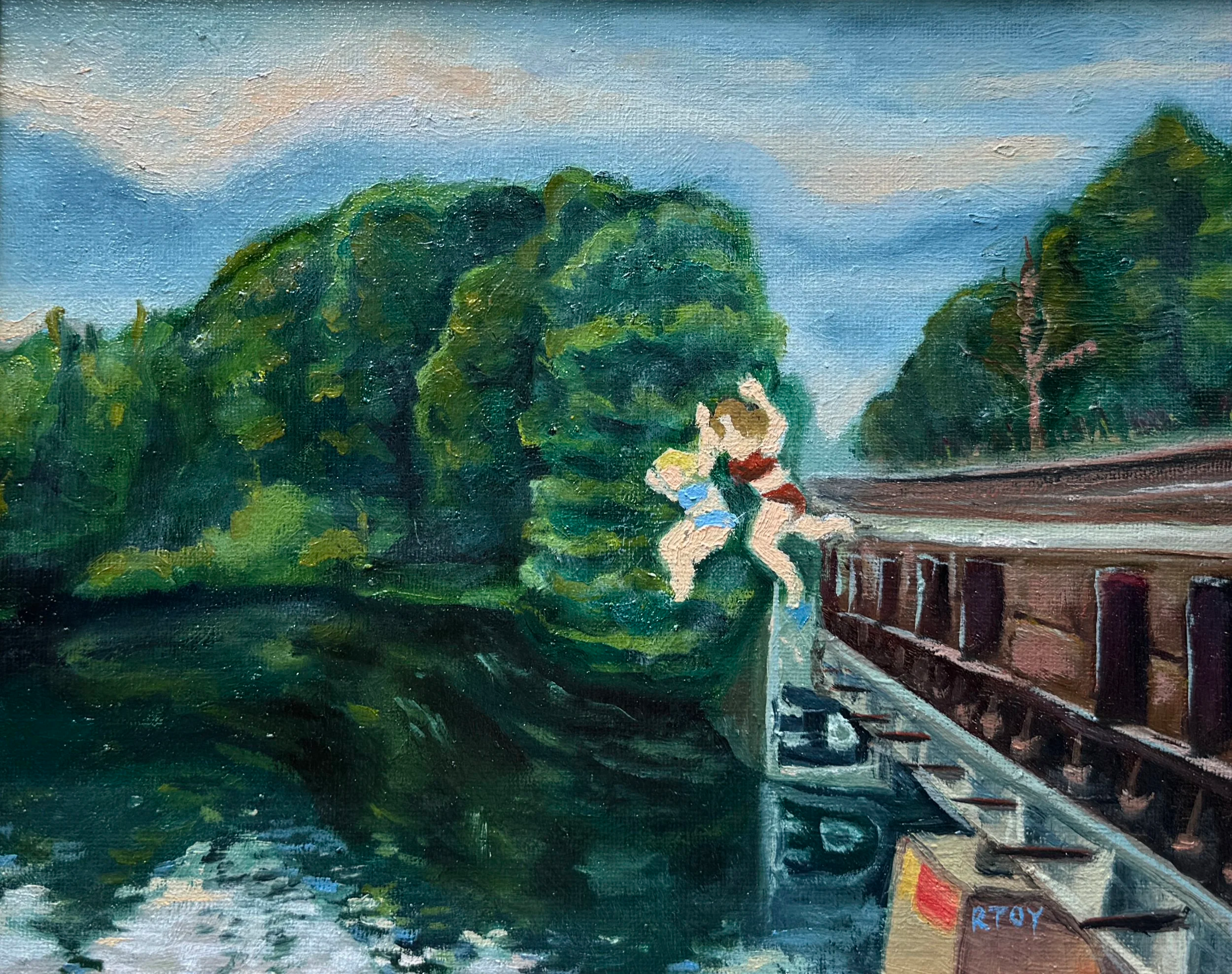 “It’s the same way you showed me,” 2026. Oil on repurposed 8x10” canvas board