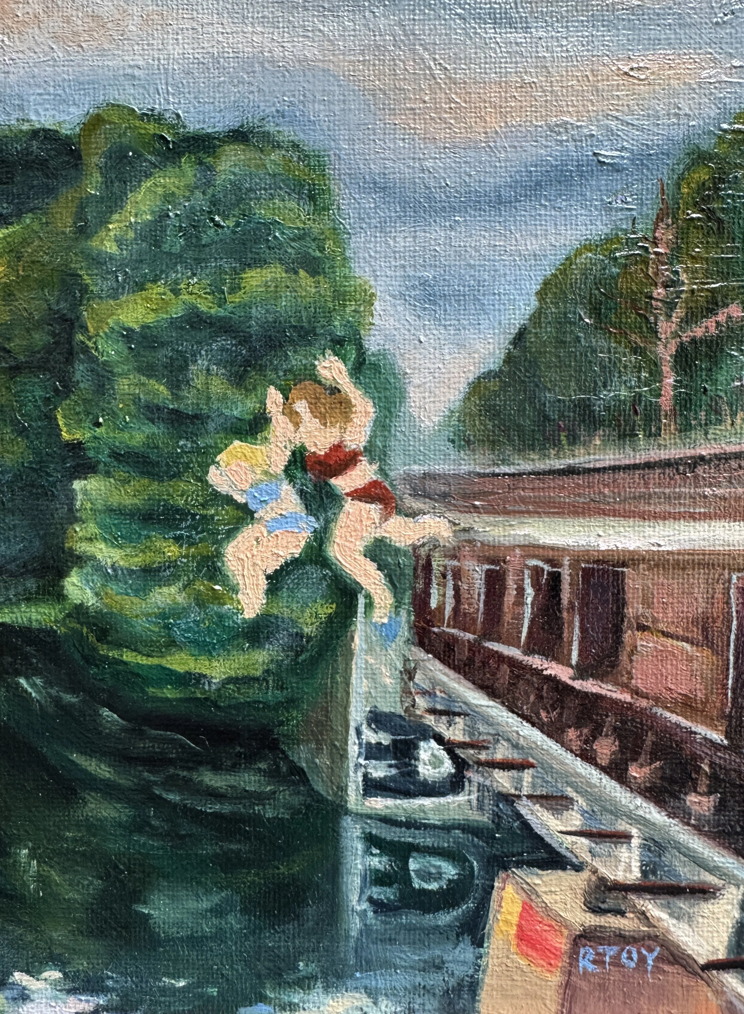 “It’s the same way you showed me,” Detail, 2026. Oil on repurposed 8x10” canvas board.