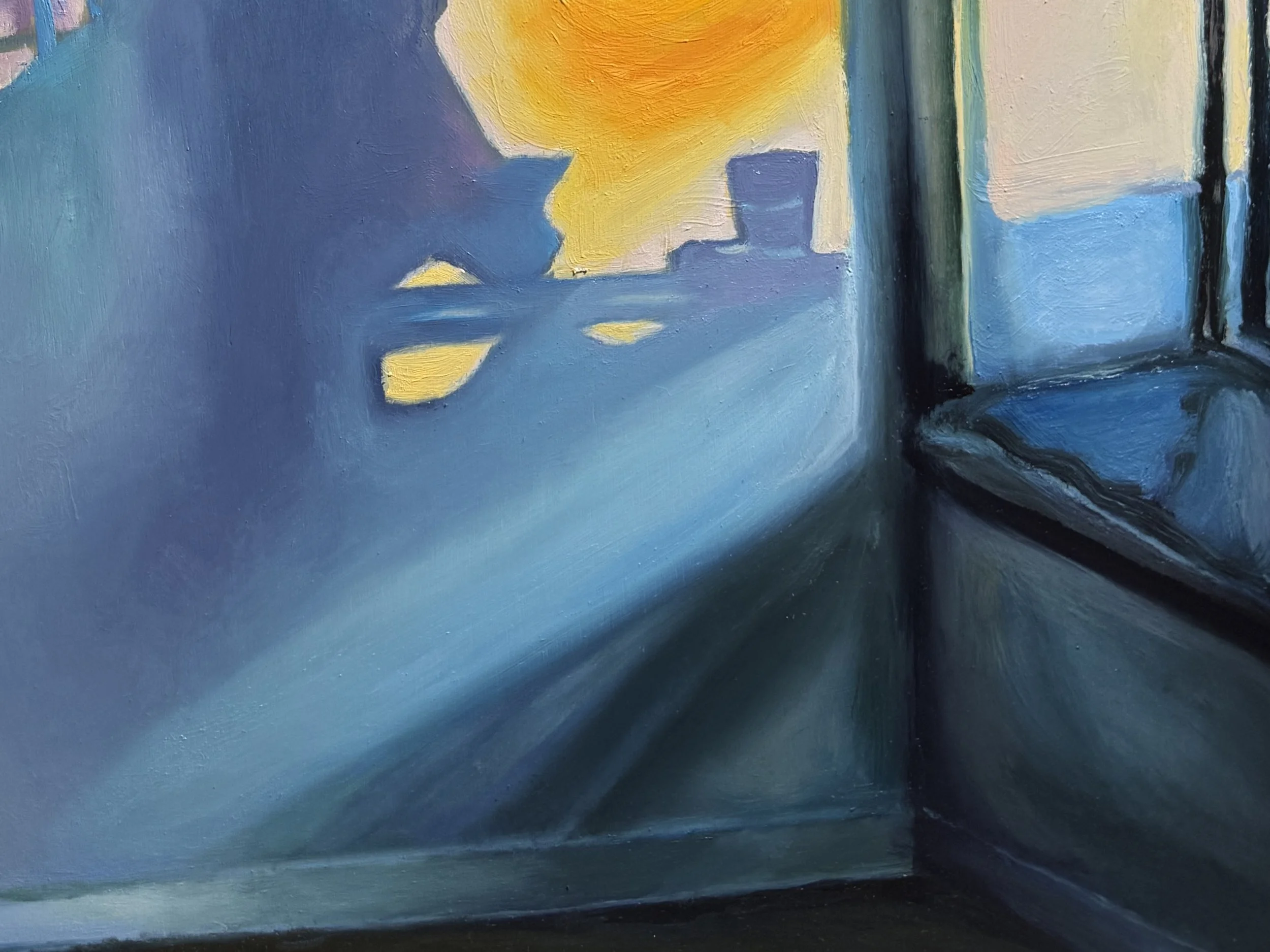 Work in progress, detail, 2026. Oil on 11x14” wood panel