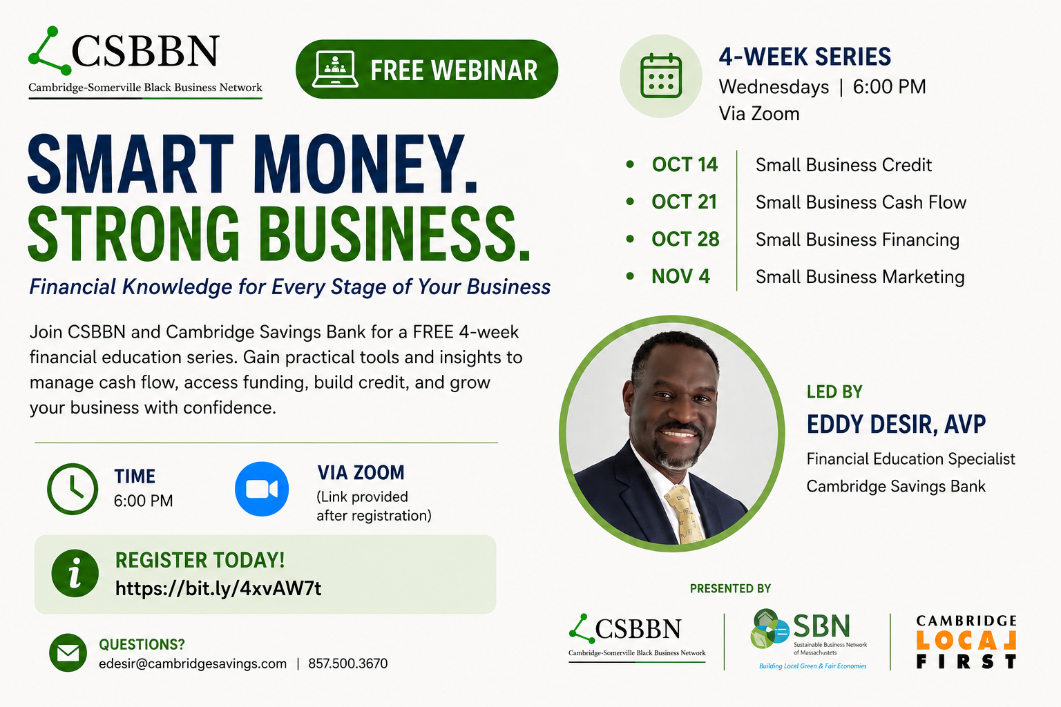 Financial Education Program Workshop with Cambridge Savings Bank