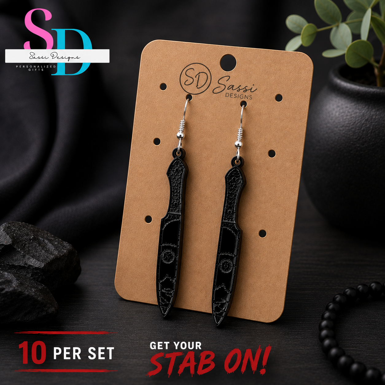 Halloween Knife Earrings